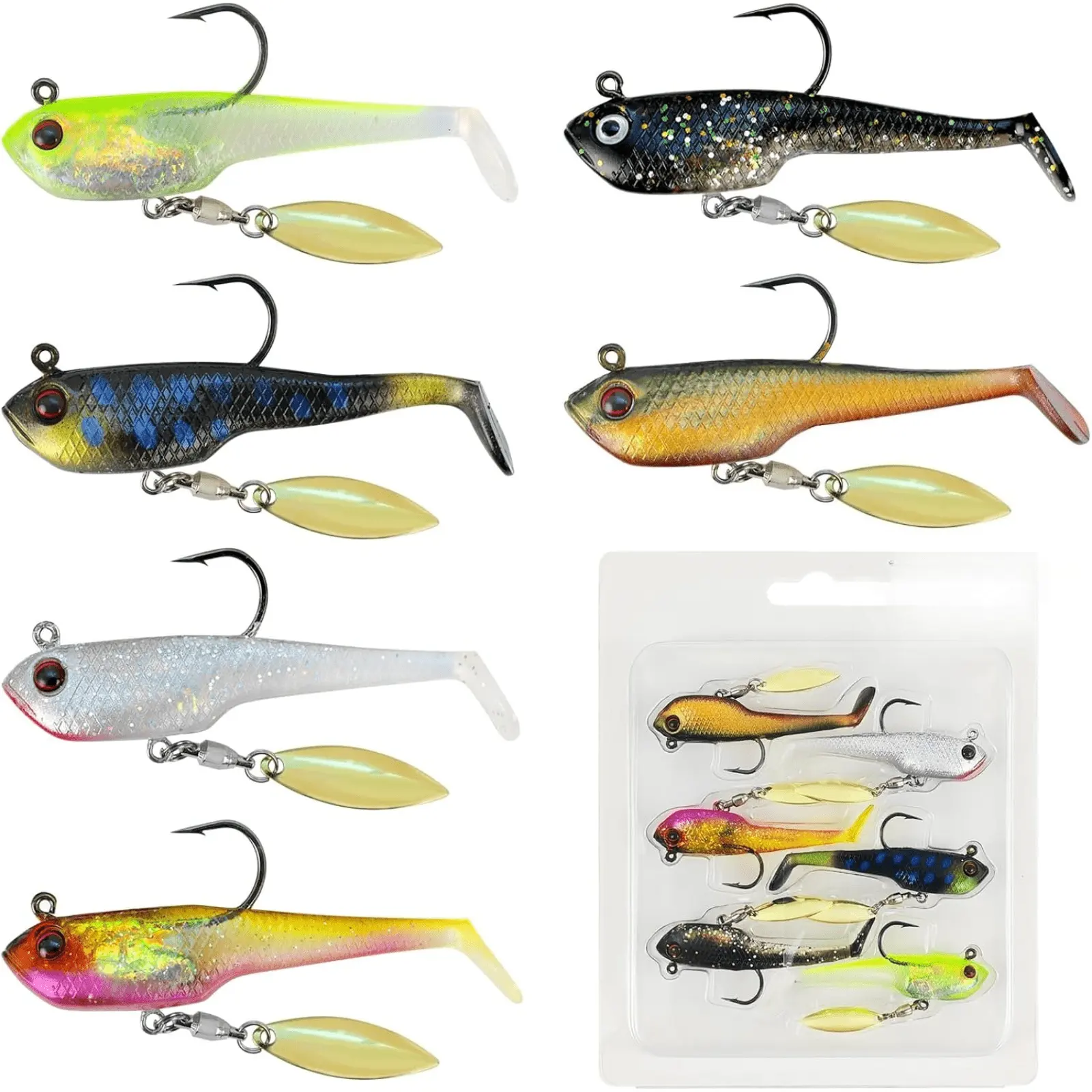 6-piece Soft Bait Set, Baits