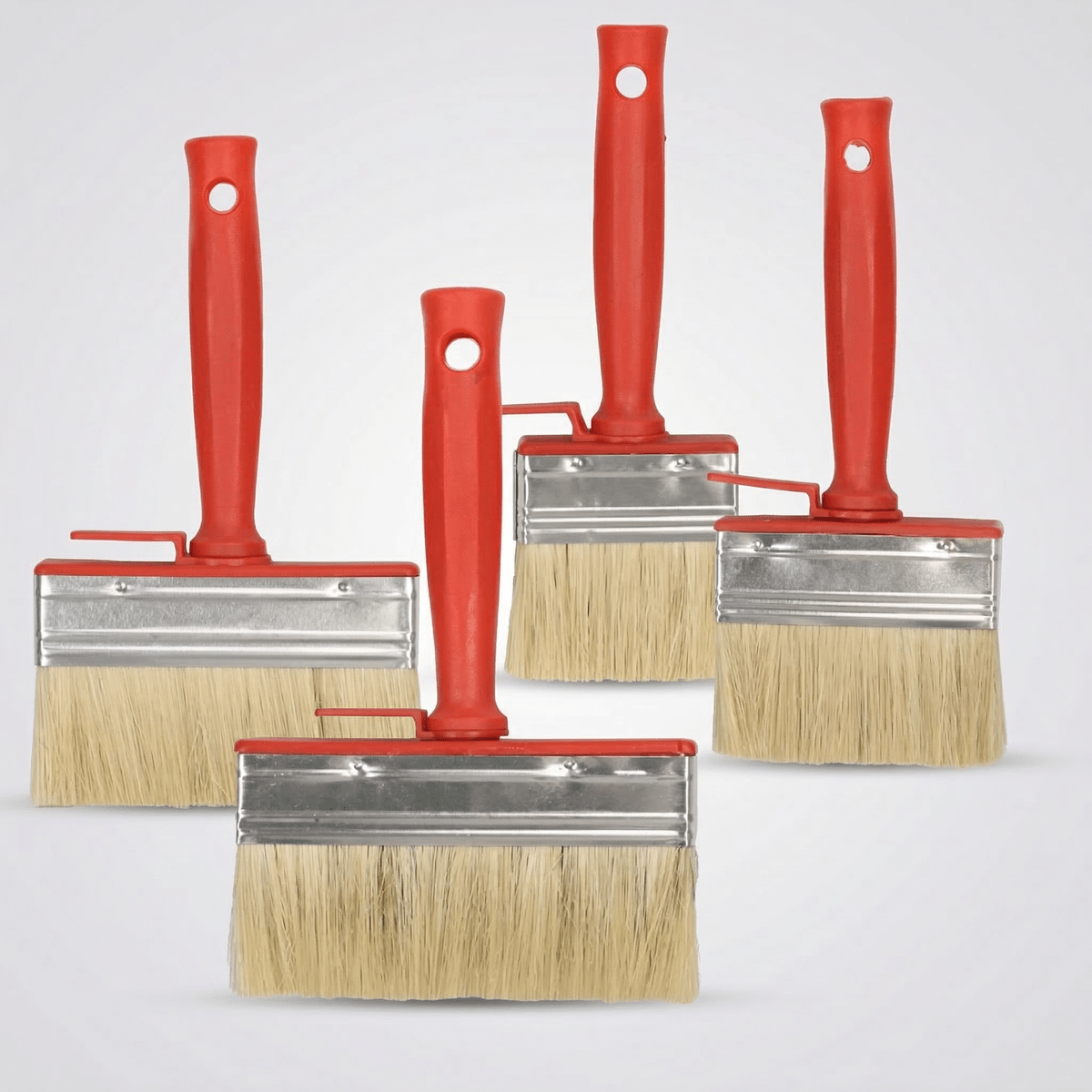 4-piece Glaze Brush Set With Protective Gloves, Flat Brushes In Sizes 30x70 Mm, 30x90 Mm, 30x120 Mm, And 50x150 Mm; Ideal For Wood Preservation And Painting; Complete Brush Set For DIY, Events