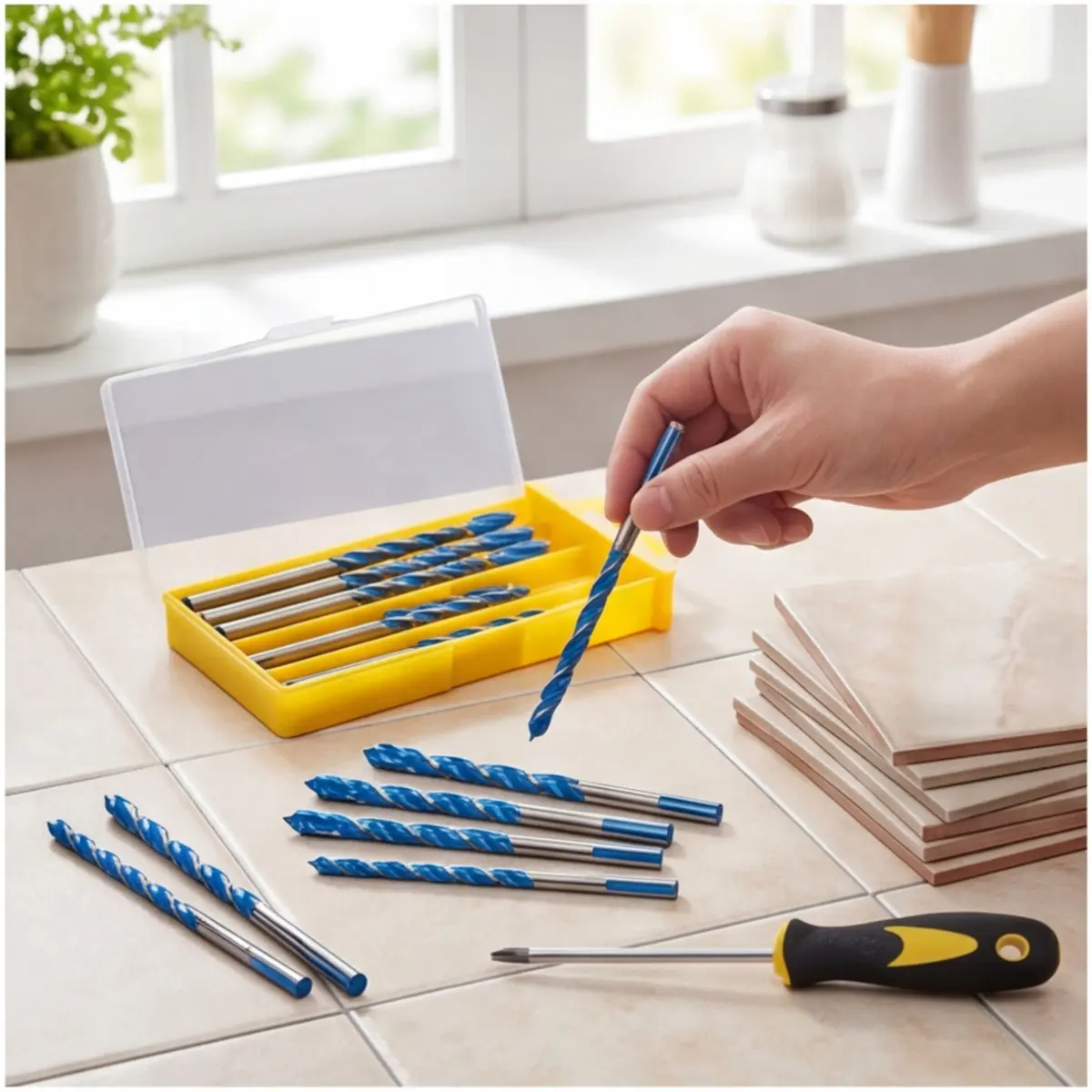 10-Piece Carbide Drill Bit Set, 5 Sizes