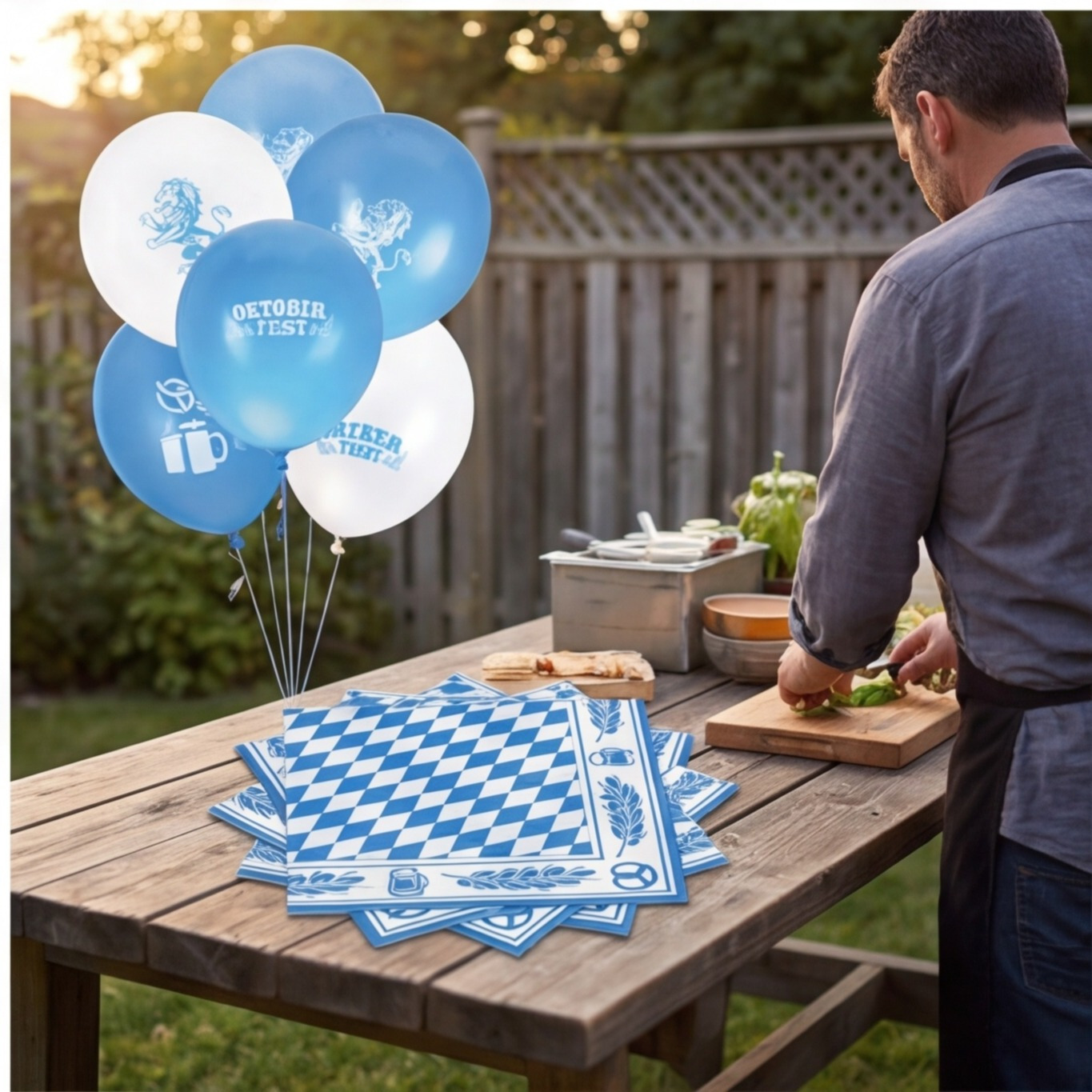Oktoberfest Napkins, 40-Pack With 4 Decorative Items For Parties And Celebrations—Party Decorations