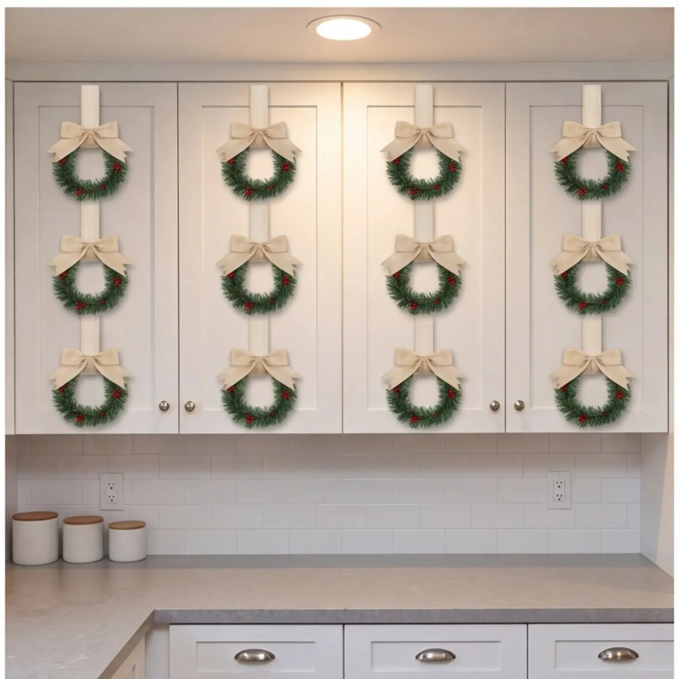 Christmas Cabinet Wreath Set Of 12, Skin-Tone