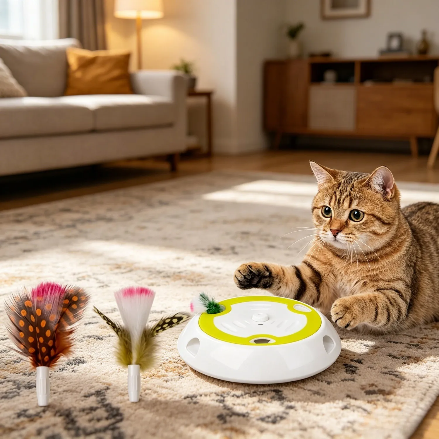 Cat Toy With Accessories, And 2 Replacement