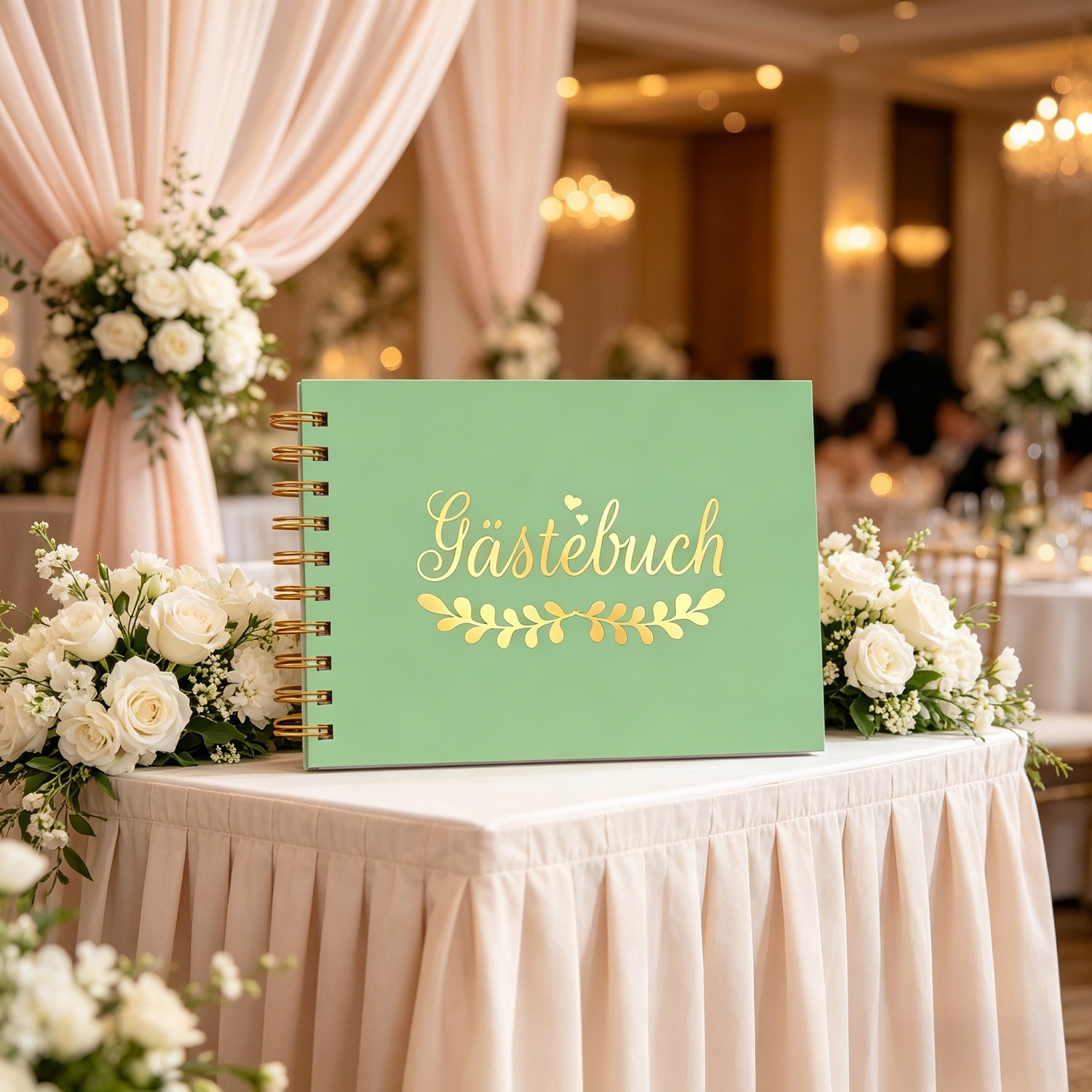 Mint Green Guest Book - Elegant Notebook For Memories And Celebrations - Event And Party Supplies