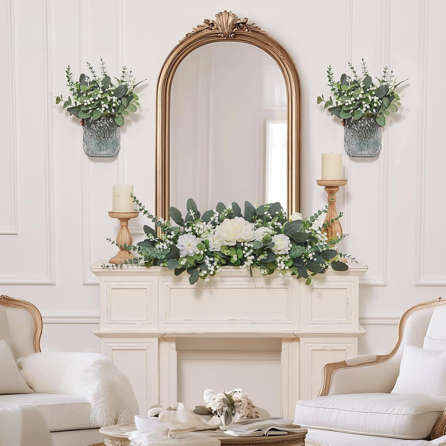 Artificial Eucalyptus and Star Flower Set, picture 3 of 3