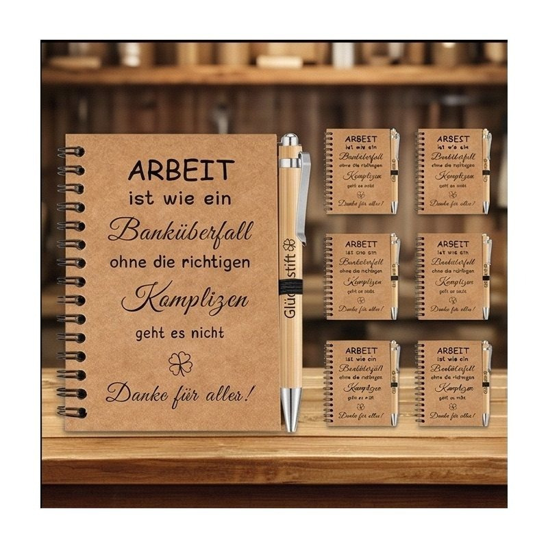 12-Piece “Thank You” Gift Set, 6 ‘Lucky’ Pens And 6 Spiral-Bound Notebooks, A Practical “Thank You” Gift For G