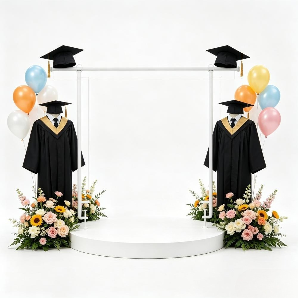 White Table Pole Stand With Clamps For Party Decorations And Table Decorations—party Decorations