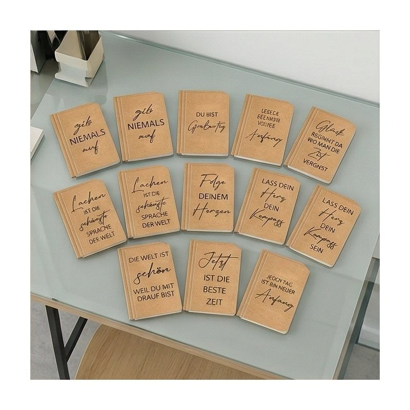Inspiring Mini Notebook Set With 10 Motivational Designs For Personal Notes And Gift Ideas—Party Accessory Set