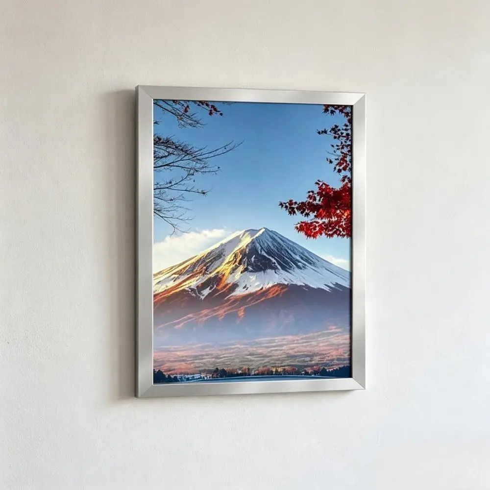 A4 Matte Silver Magnetic Frames