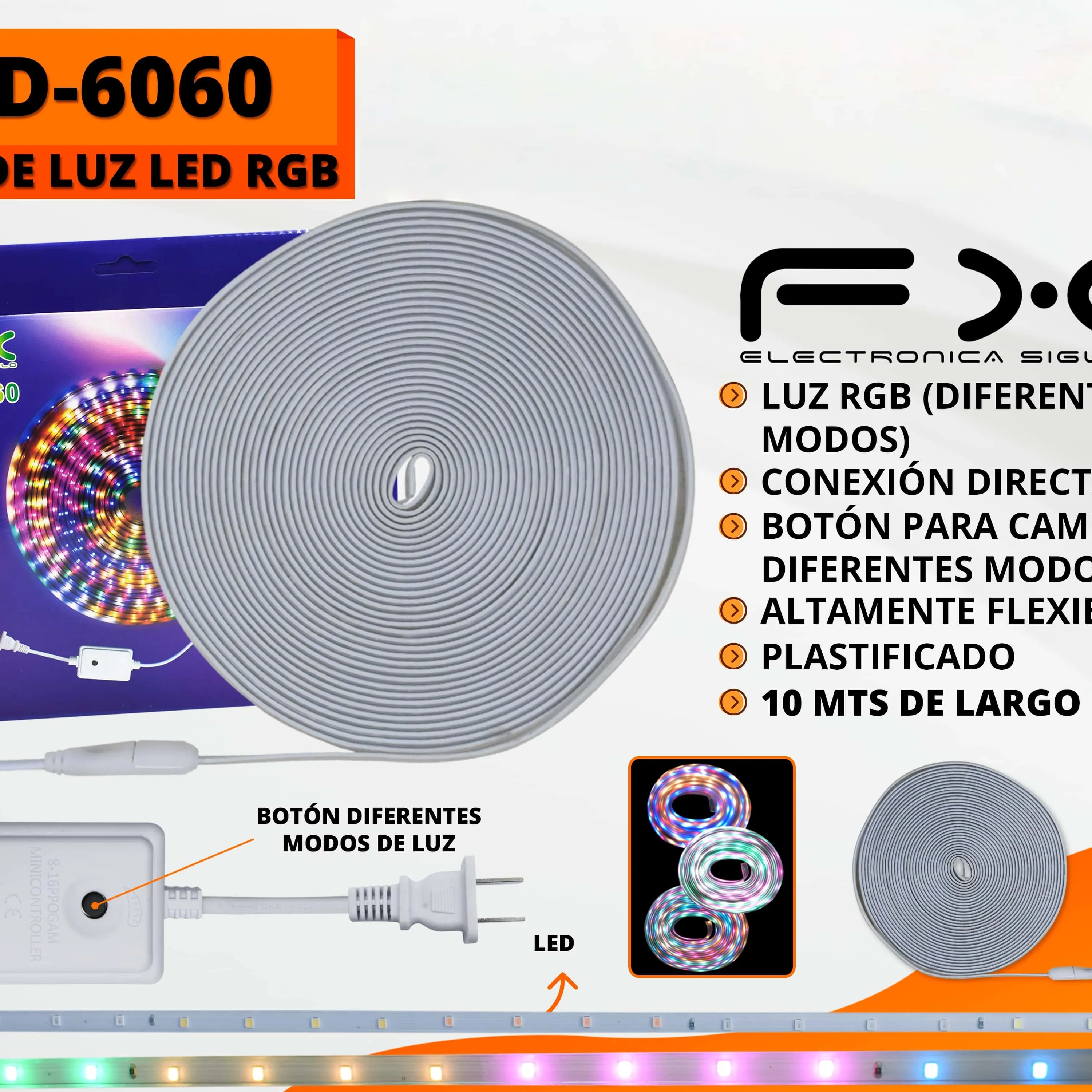 Led Rgb Light Strip Multi-mode Button Switch