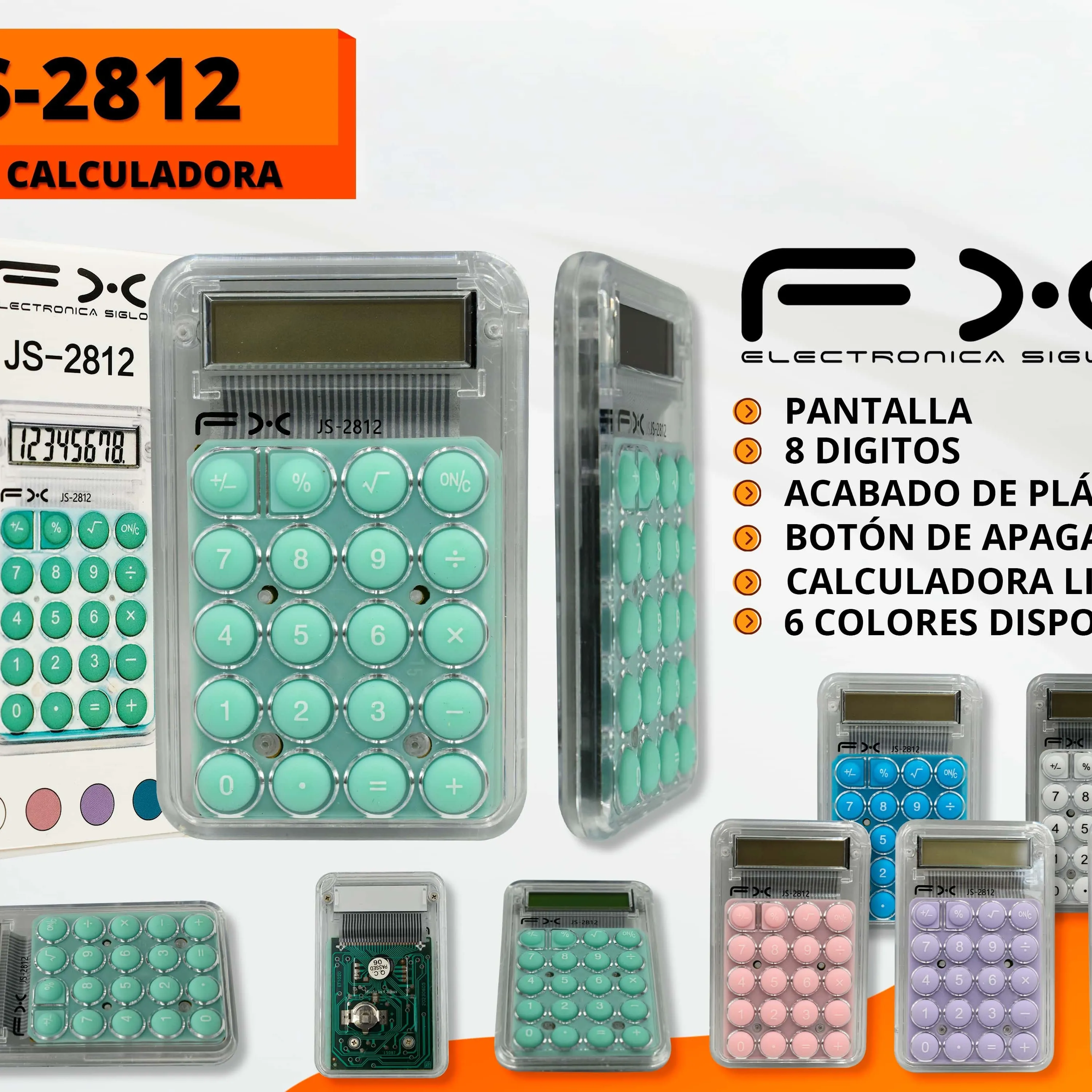 Black 8-digit Portable Calculator - Ideal