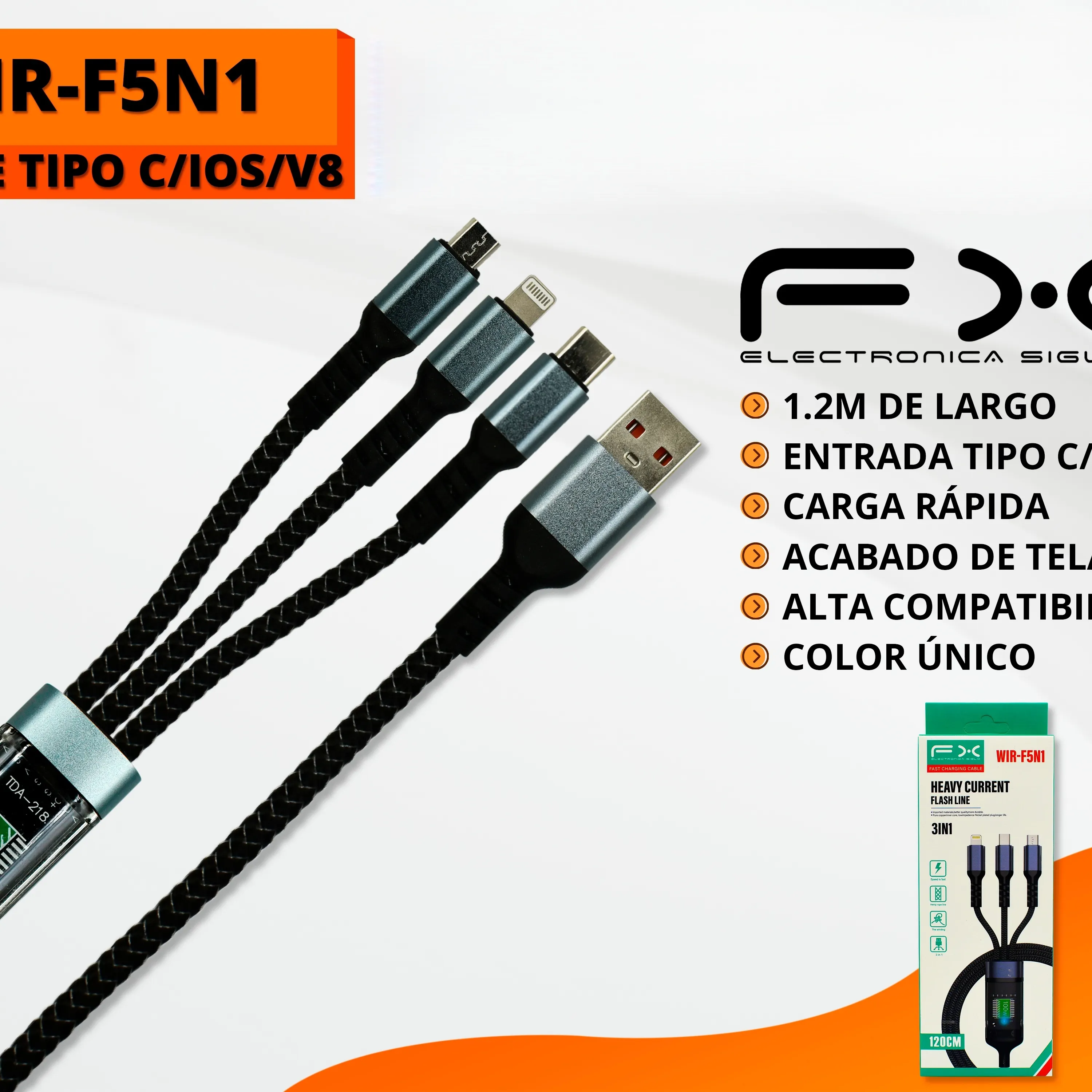 Data Cable Three-in-one Type-c ios v8 Fast
