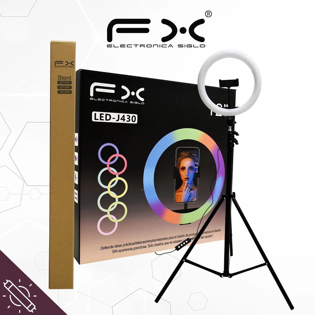Led Ring Fill Light With Tripod Mobile Phone Holder Live Broadcast Shooting 12inch