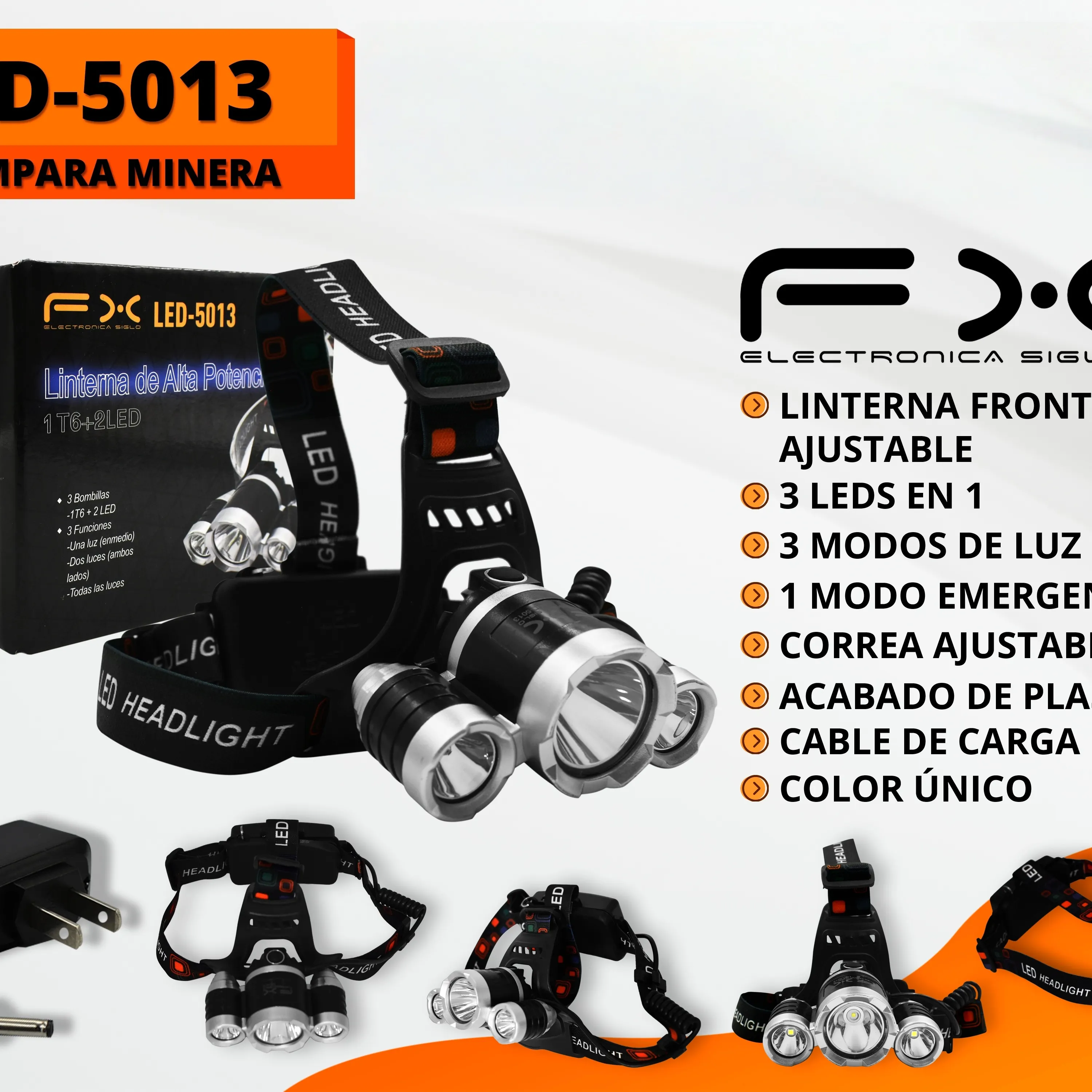 Led Miner's Headlamp - Adjustable Headlight