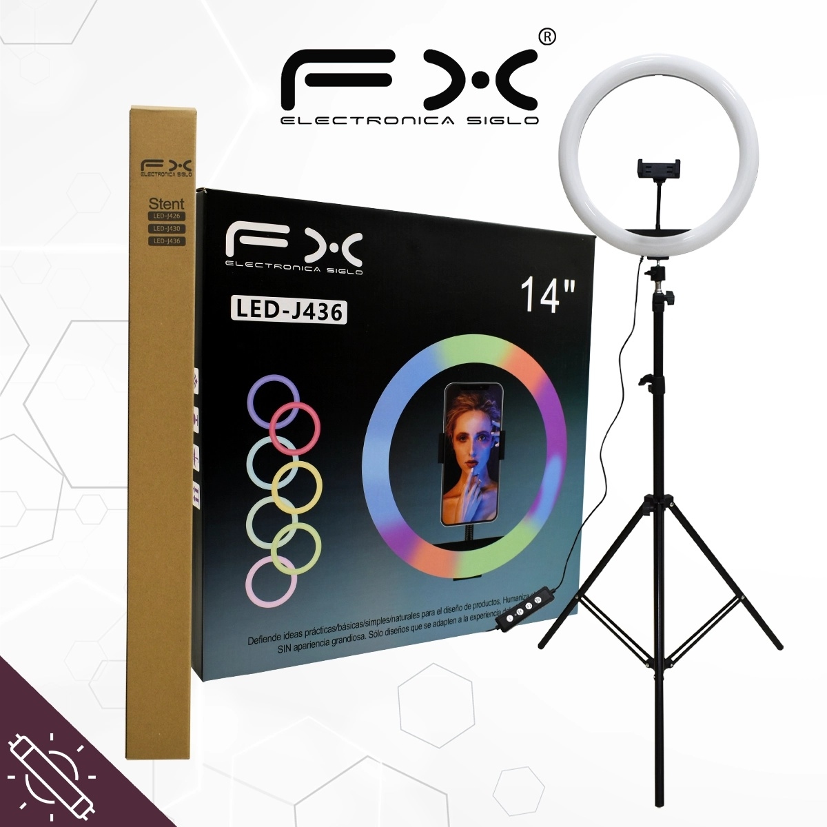 14inch Led Ring Light With Stand - Perfect For Live Streaming And Mobile Photography