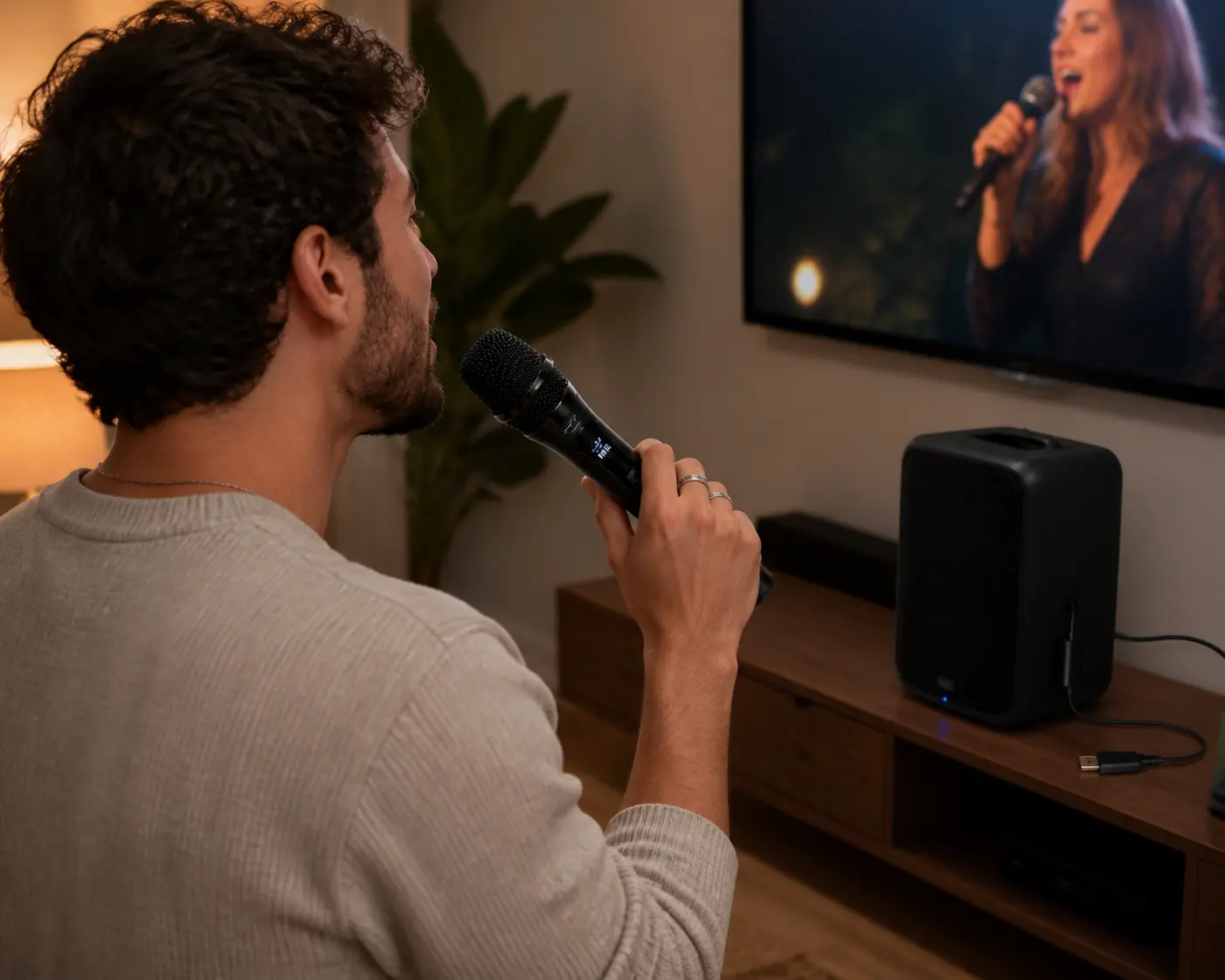 Wireless Dynamic Microphone Karaoke Home Use Type-c
