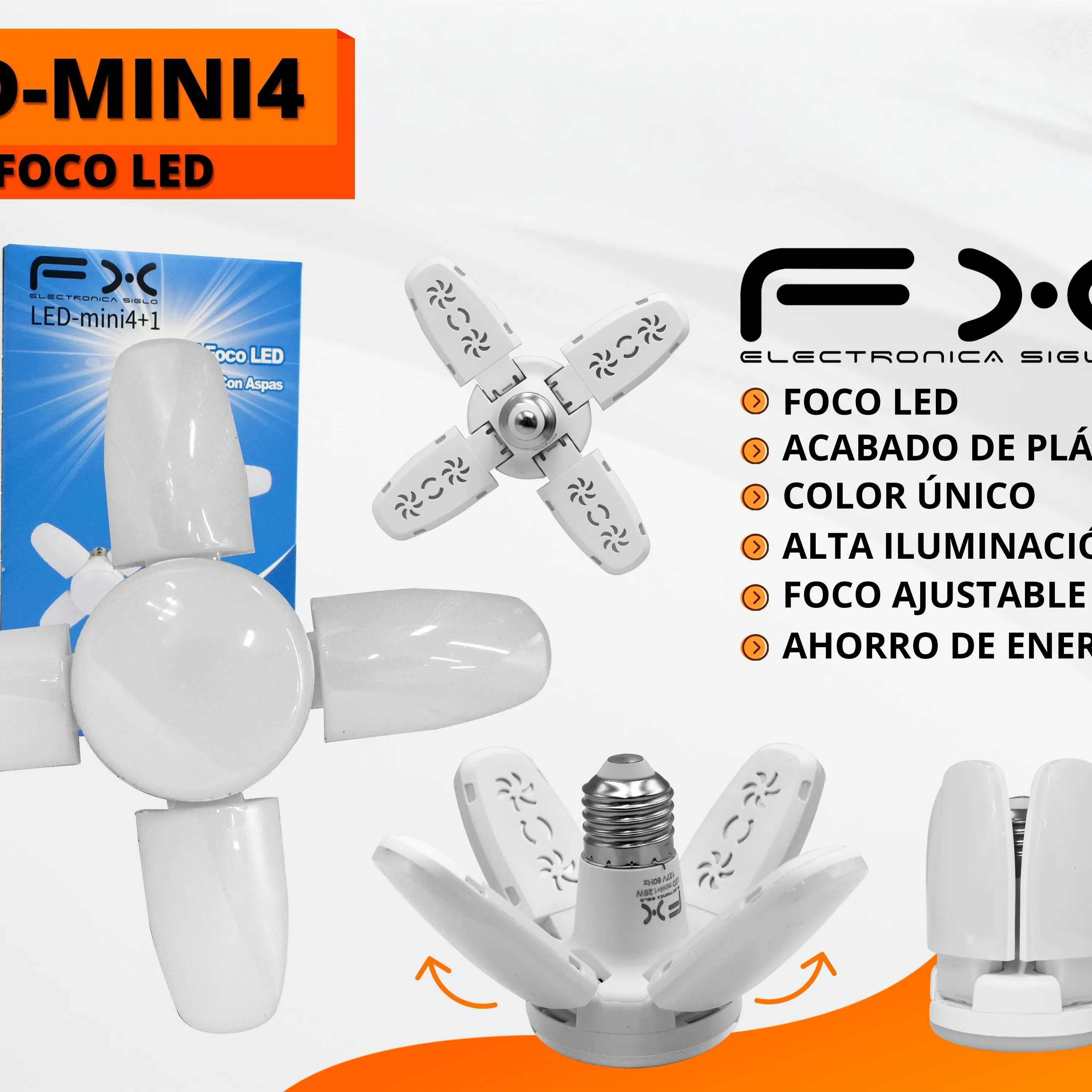 Led Foldable Spotlight Bulb Adjustable Angle