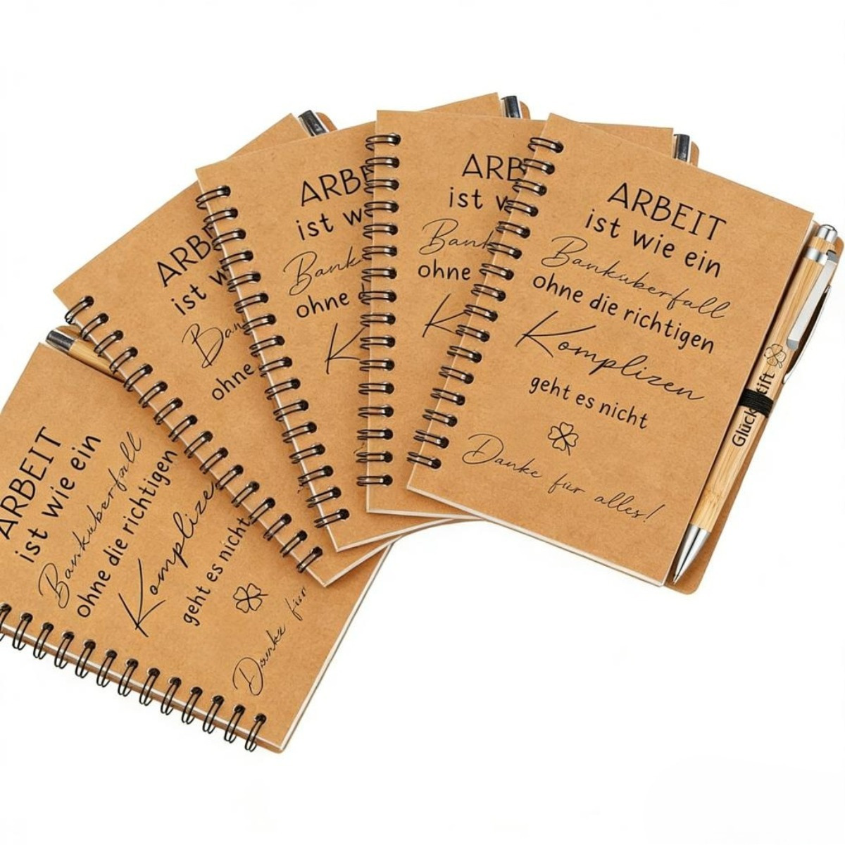 Thank-You Gift Set With 6 Pens And 6 Notebooks, Practical Writing Set For Graduation Ceremonies, Small Gifts F