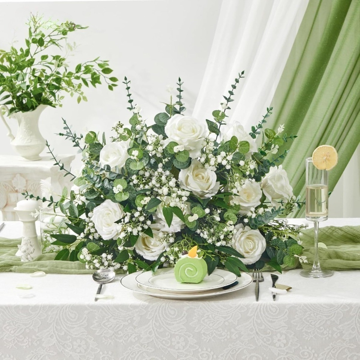 Artificial Greenery Set, 100 Pieces