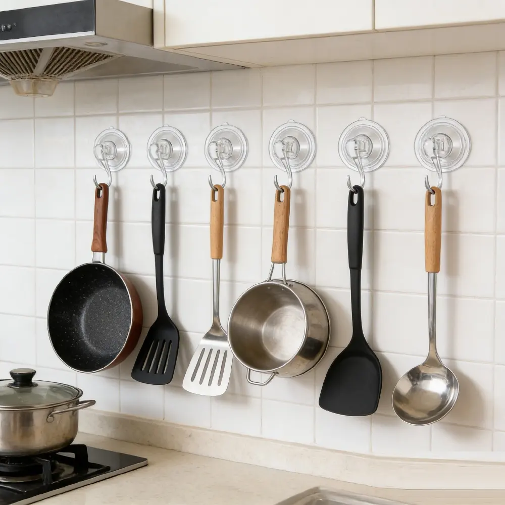 Set Of 8 Suction Cup Hooks