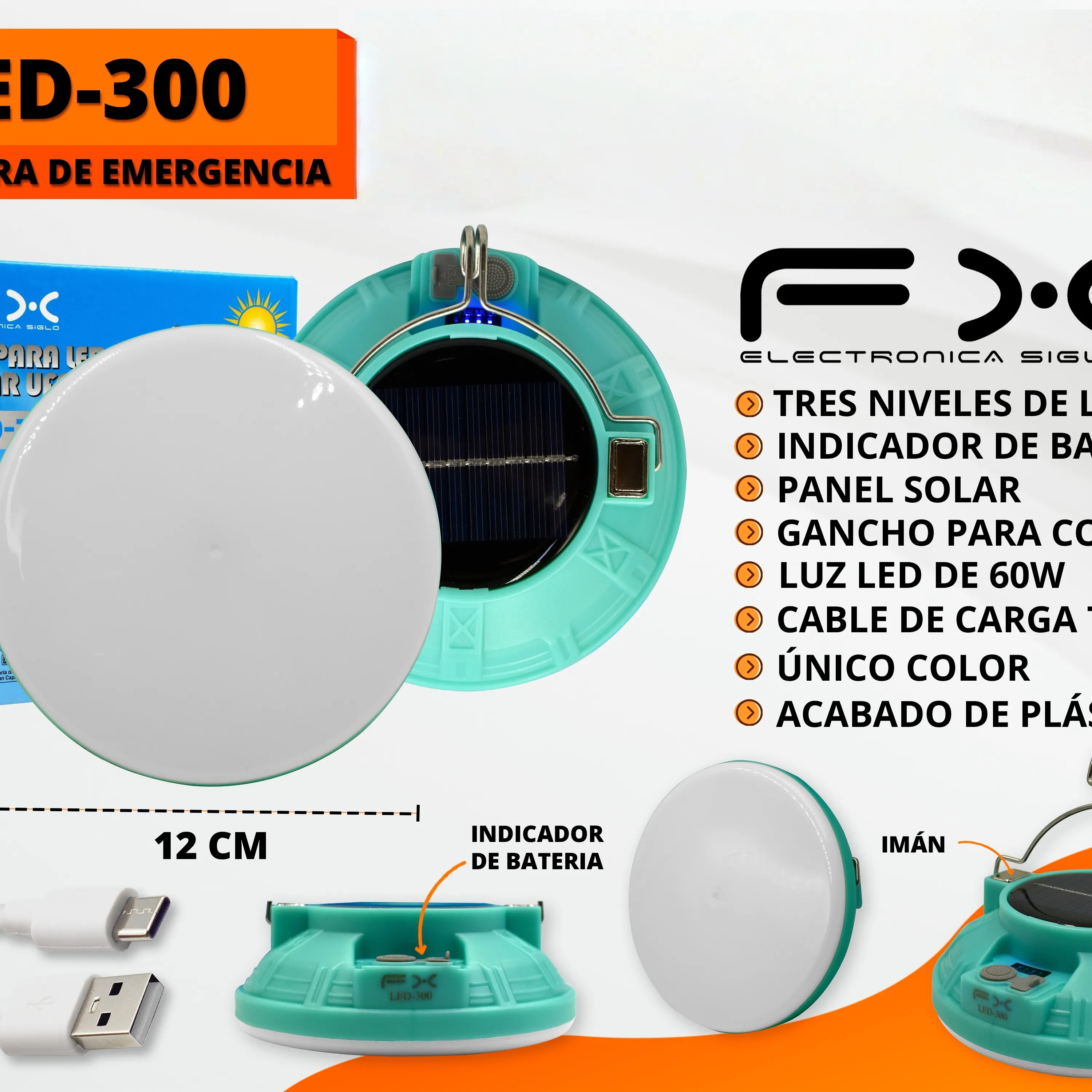 Solar Charging Emergency Light 60w Three-speed Dimming