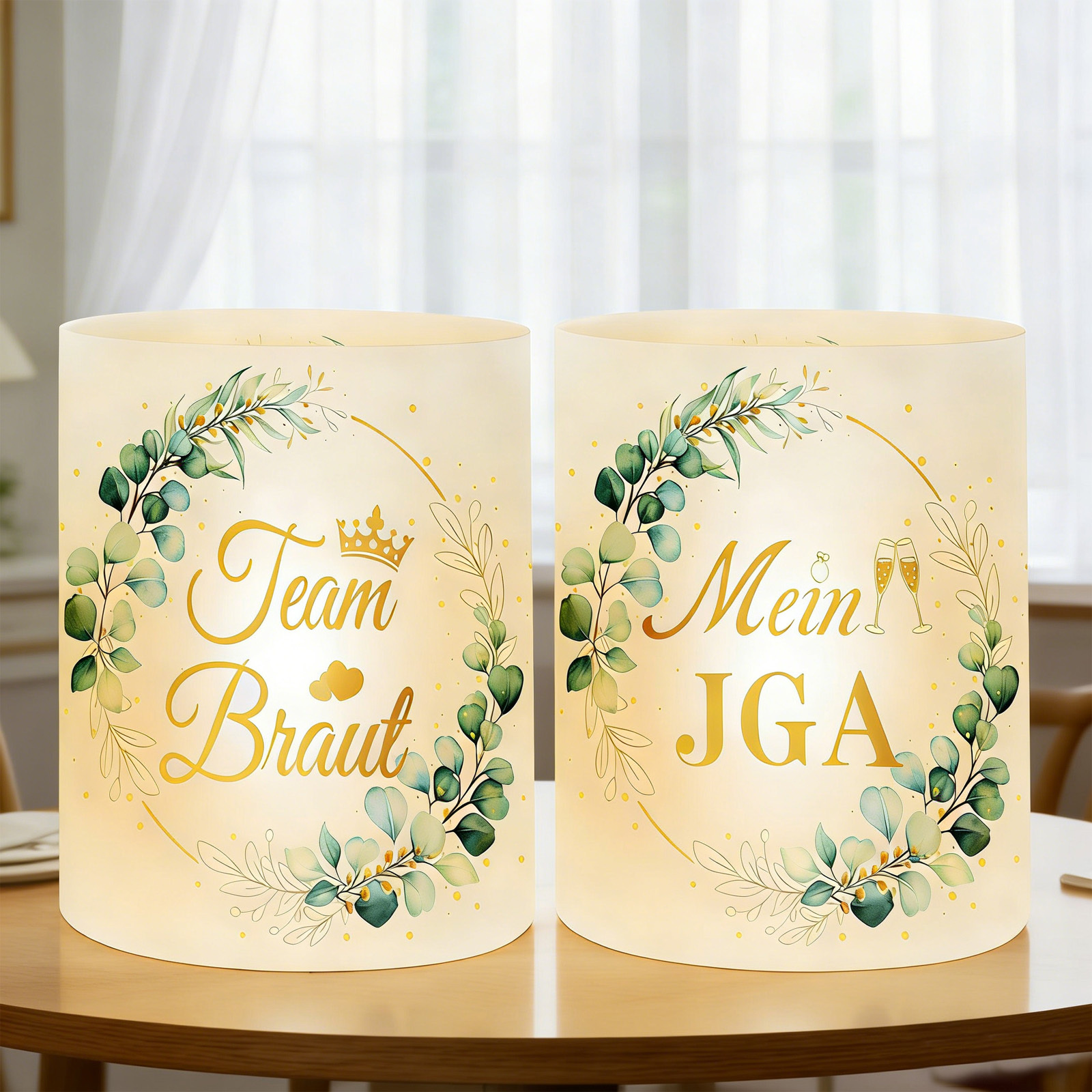 12-Piece Green Leaf Lampshade Set - Natural Decorative Elements For Festive Events - Party Accessories Set