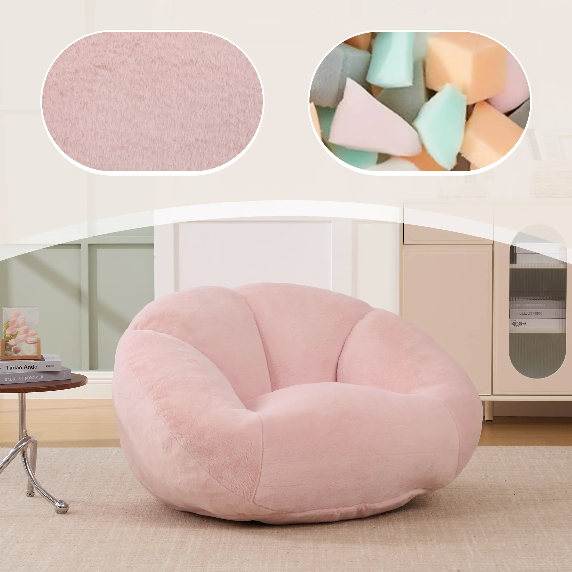 GOMYWAY Bean Bag Chair, Shell-Shaped Couch