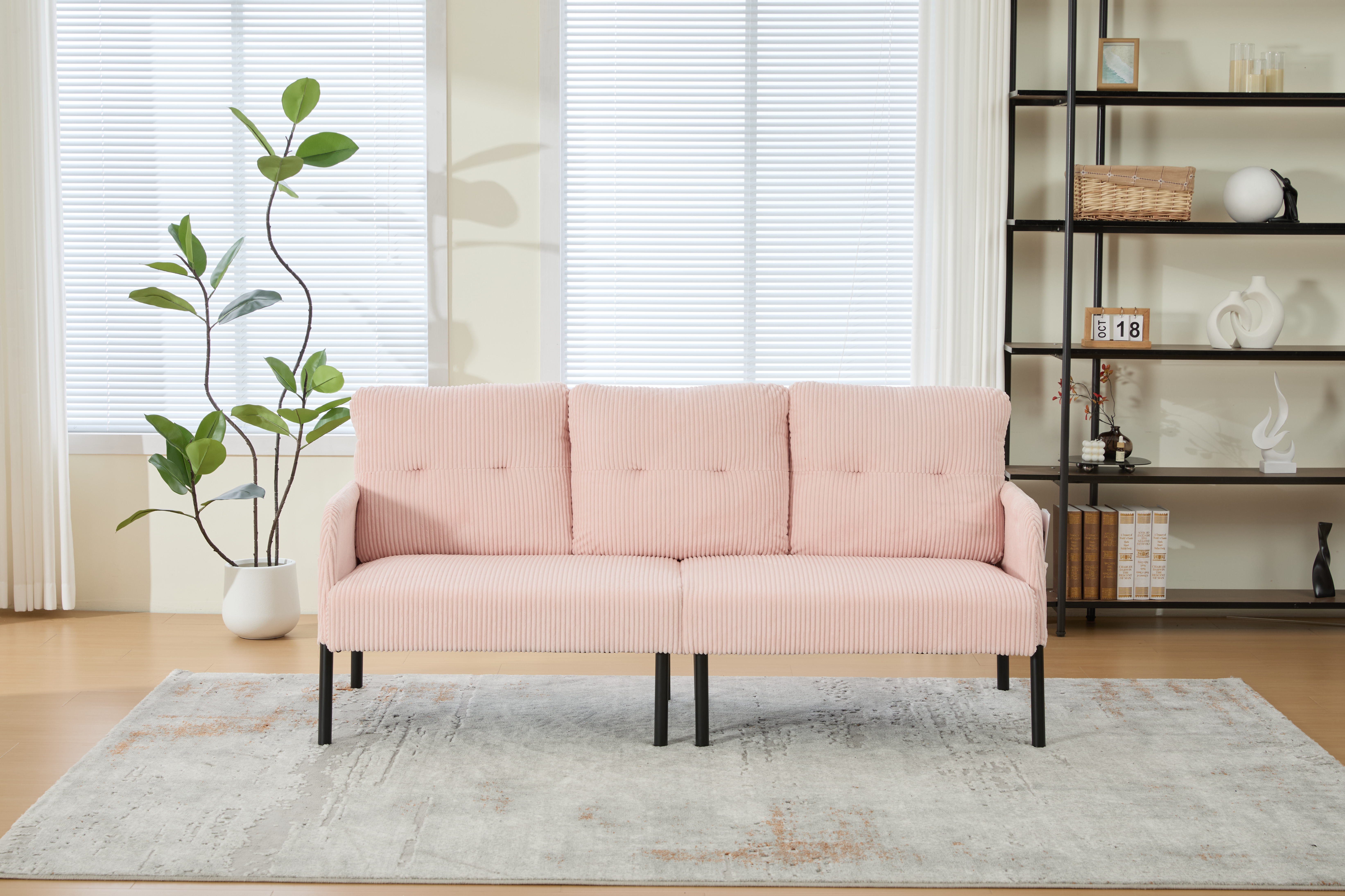 GOMYWAY Oversized Loveseat, Modern & Plush Double-seater Sofa, Corduroy — image 2