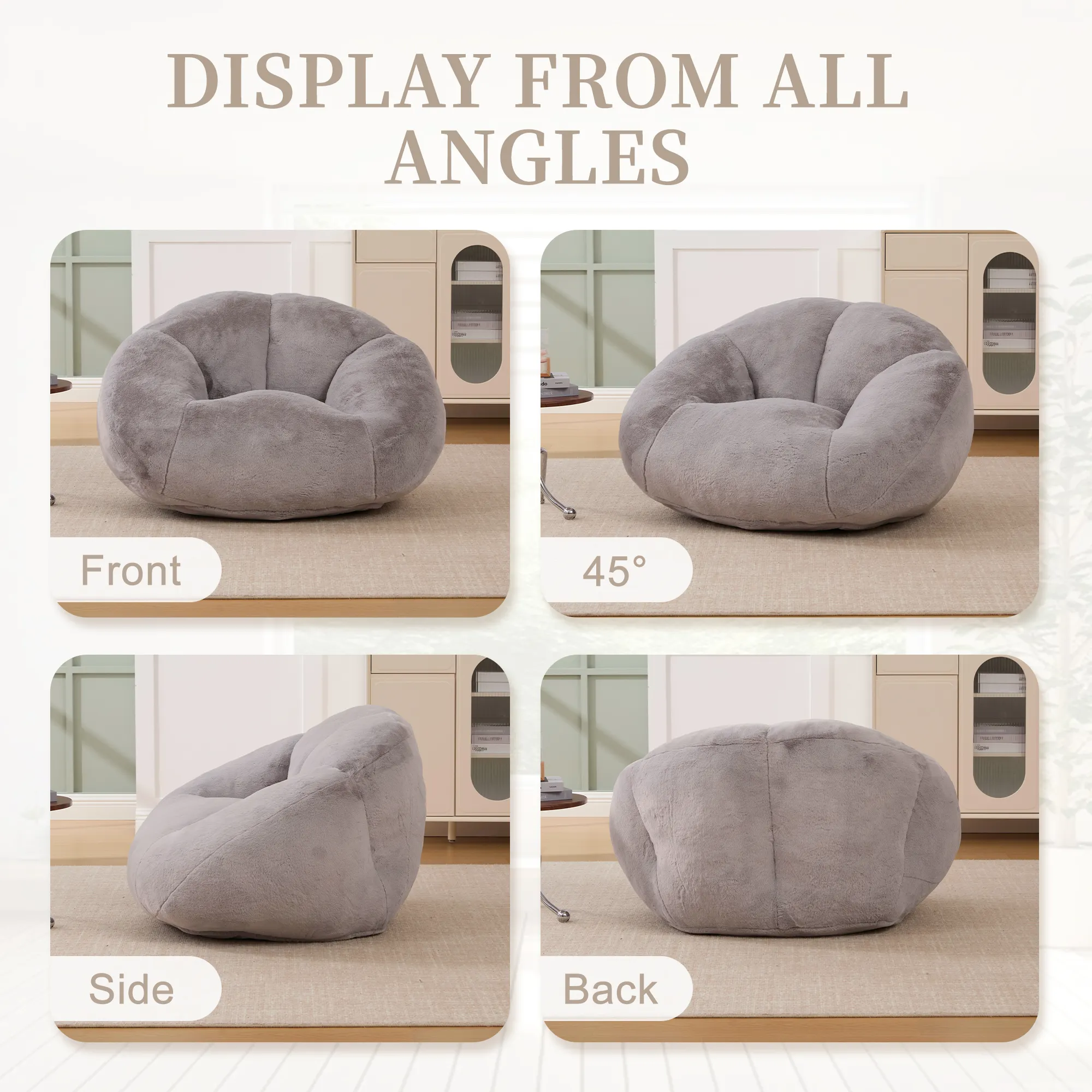 GOMYWAY Bean Bag Chair, Shell-Shaped Couch