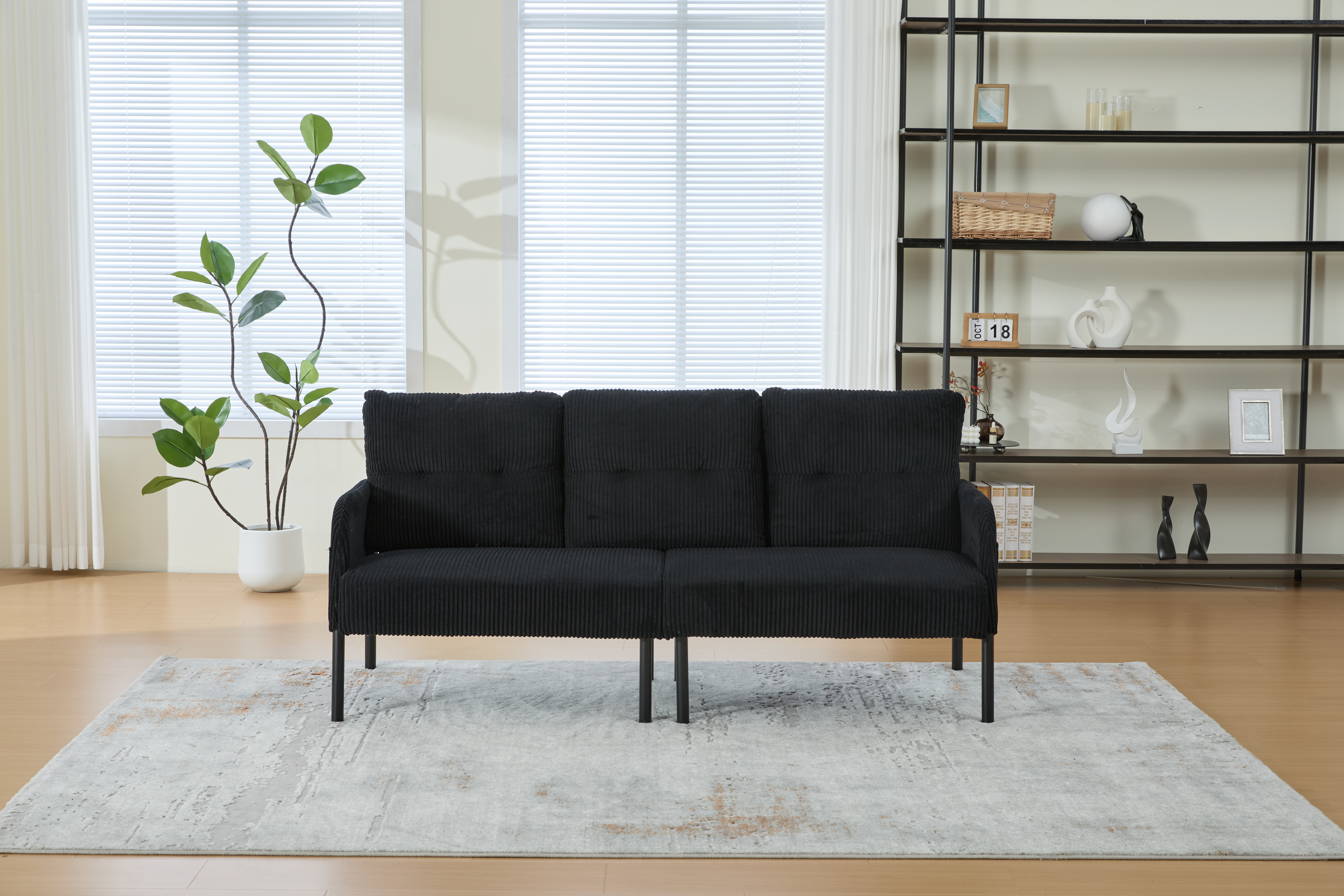 GOMYWAY Oversized Loveseat, Modern & Plush Double-seater Sofa, Corduroy — image 3