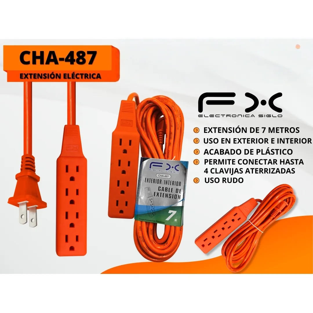 Power Strip Extension Cord 7.4m Outlets Grounded