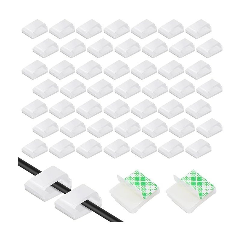 Self-Adhesive Cable Clips, 250-Pack - Handy Clips For Organizing Cords Around The House - Multi-Piece Party Gi