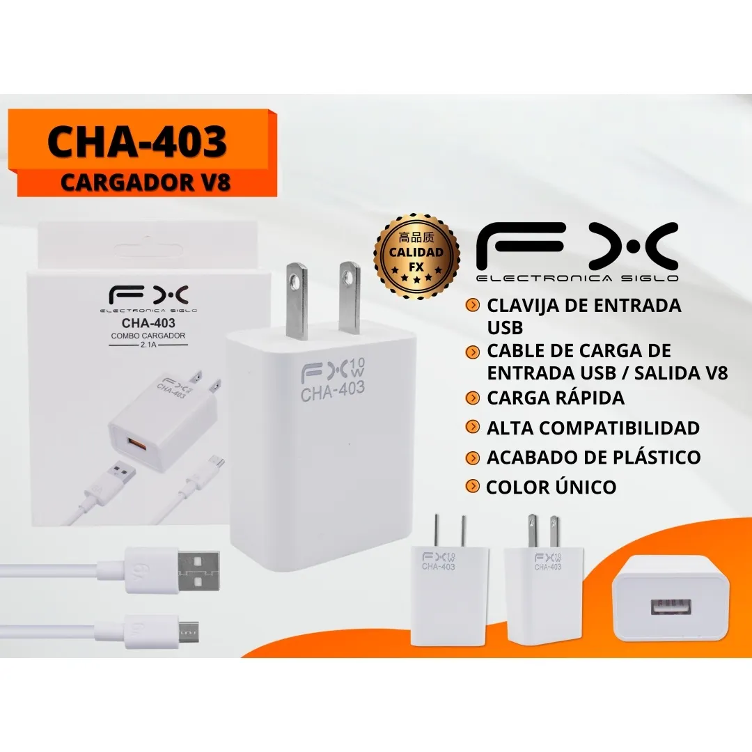 V8 Interface Usb Charger Set 2.1a Charging