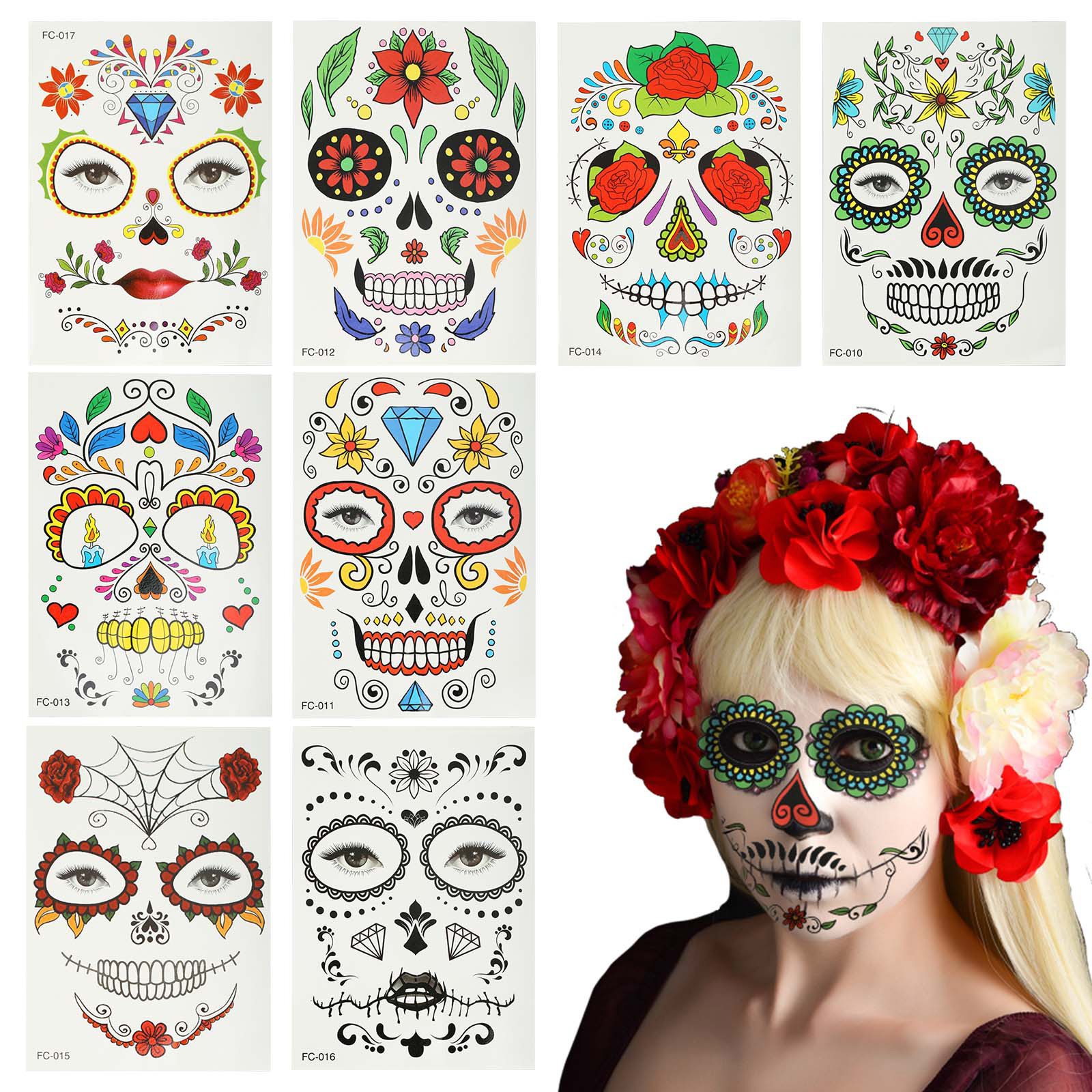 8-piece Decorative Set With Themed Designs - Versatile Stickers For Festive Room Decor - Party Accessory Set
