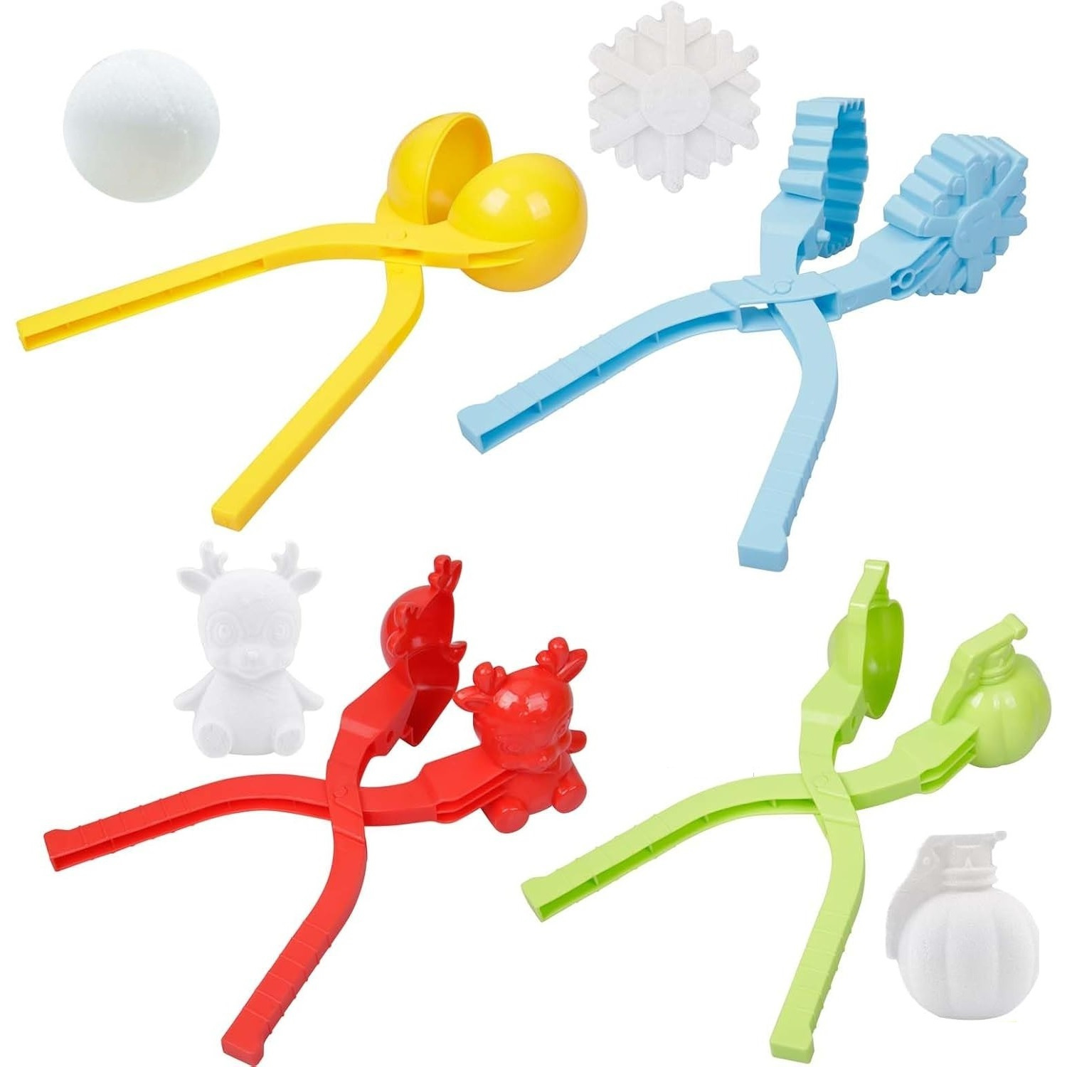 Snowball Molds, Set Of 4 - Practical Molds For Winter Outdoor Activities - Multi-Piece Party Gift Set