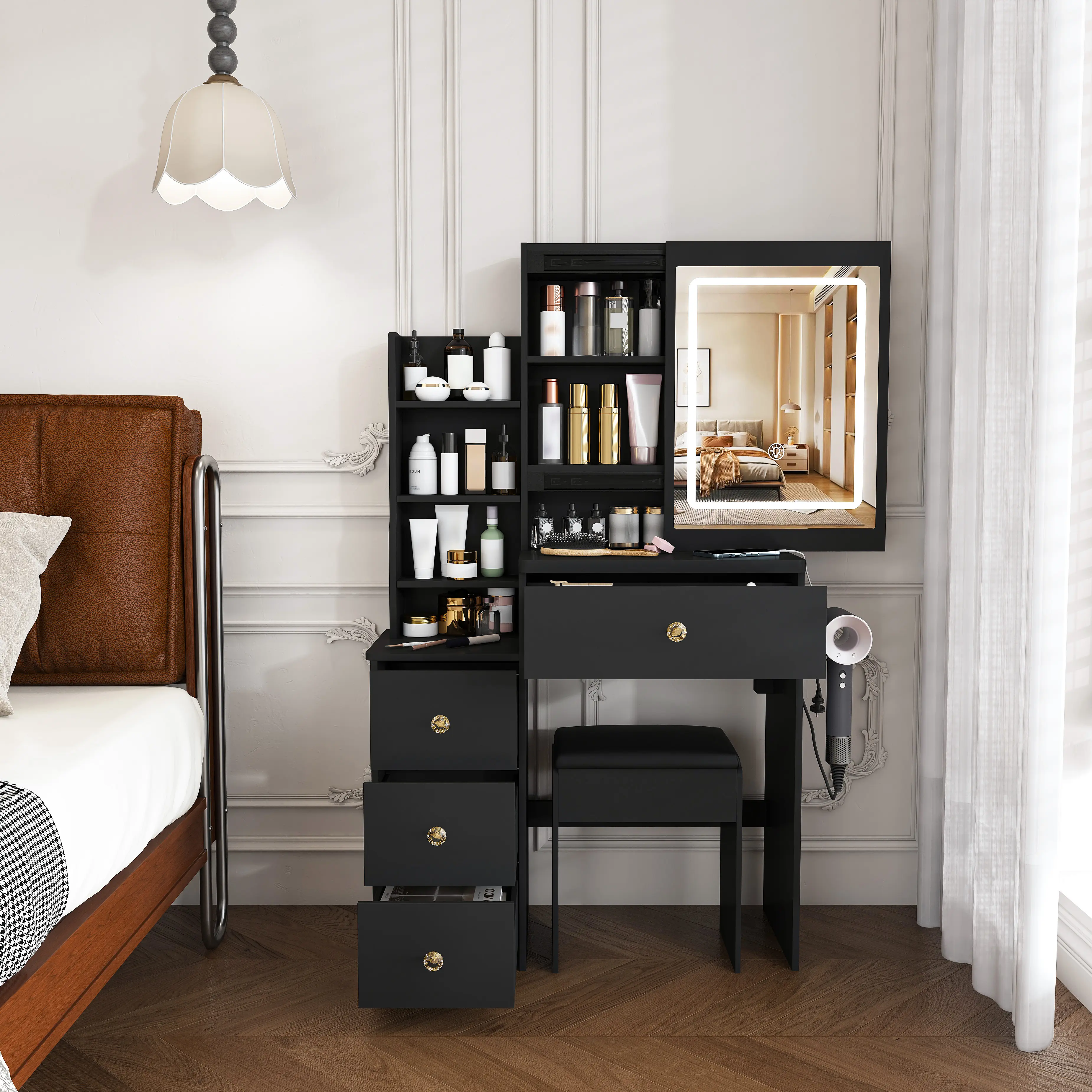 Modern Vanity Desk, featuring 3 Modes