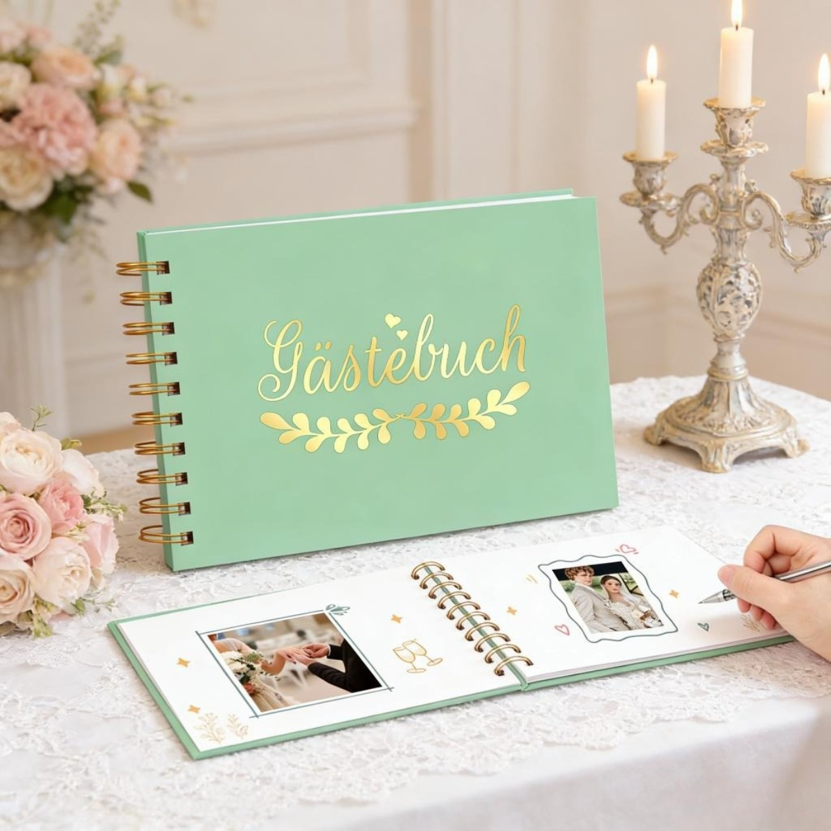 Mint Green Guest Book - An Elegant Keepsake Album For Special Occasions - High-Quality Gift, Event, And Party 