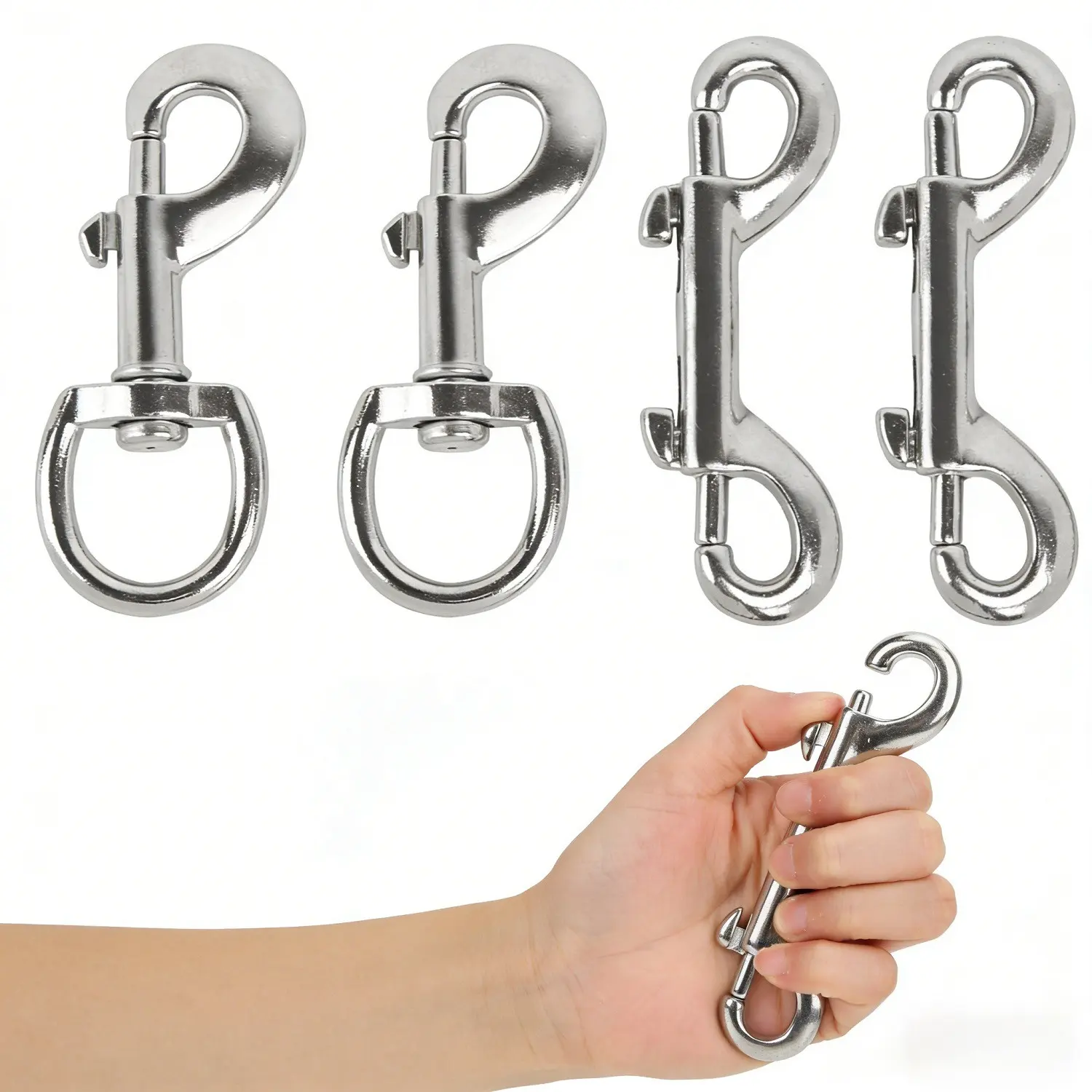 Heavy-Duty Stainless Steel Zinc Alloy Spring Hooks