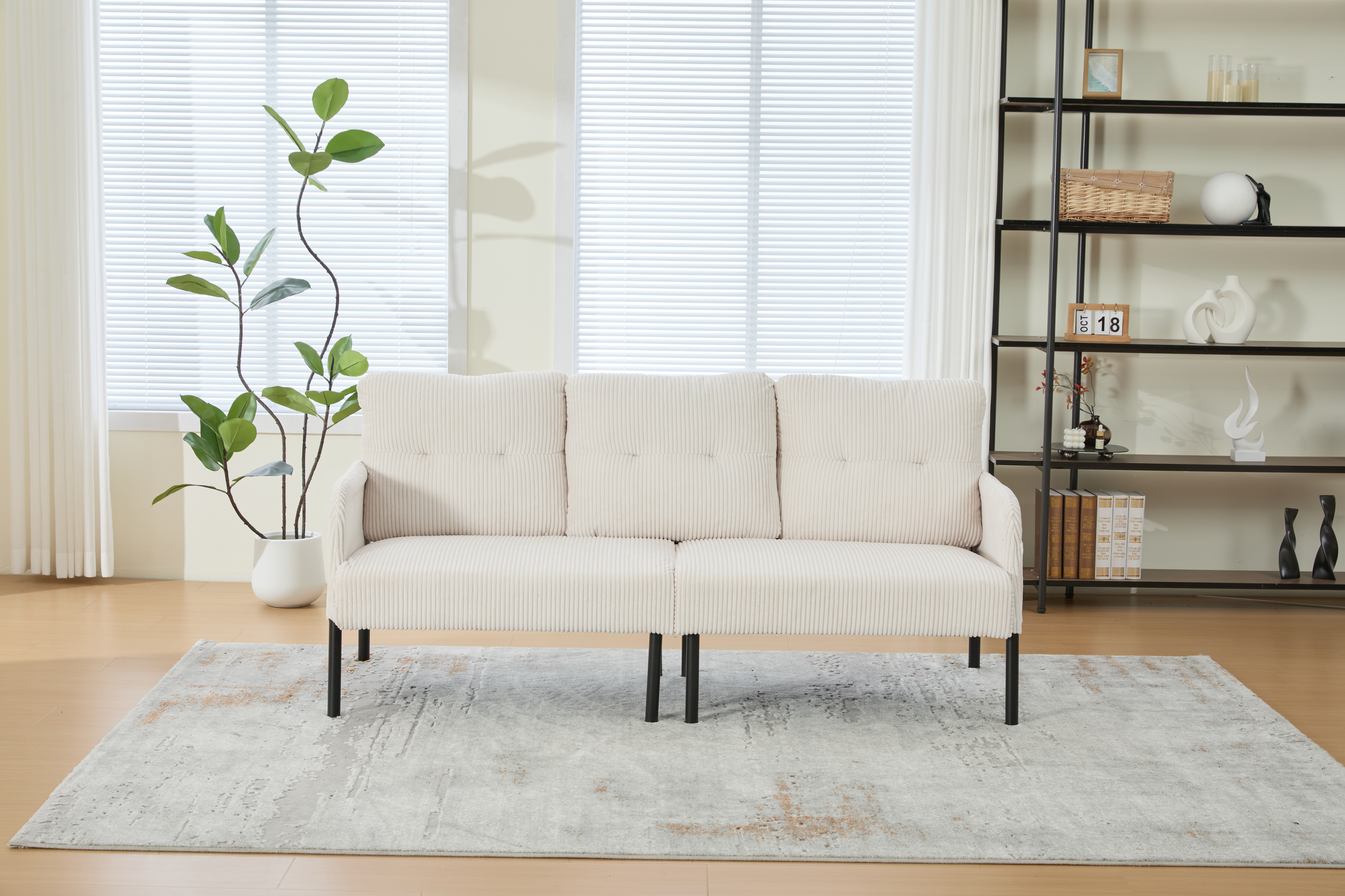GOMYWAY Oversized Loveseat, Modern & Plush Double-seater Sofa, Corduroy — image 2