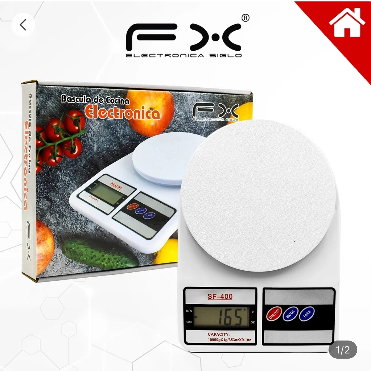 Digital Kitchen Scale Round Plate Home Baking