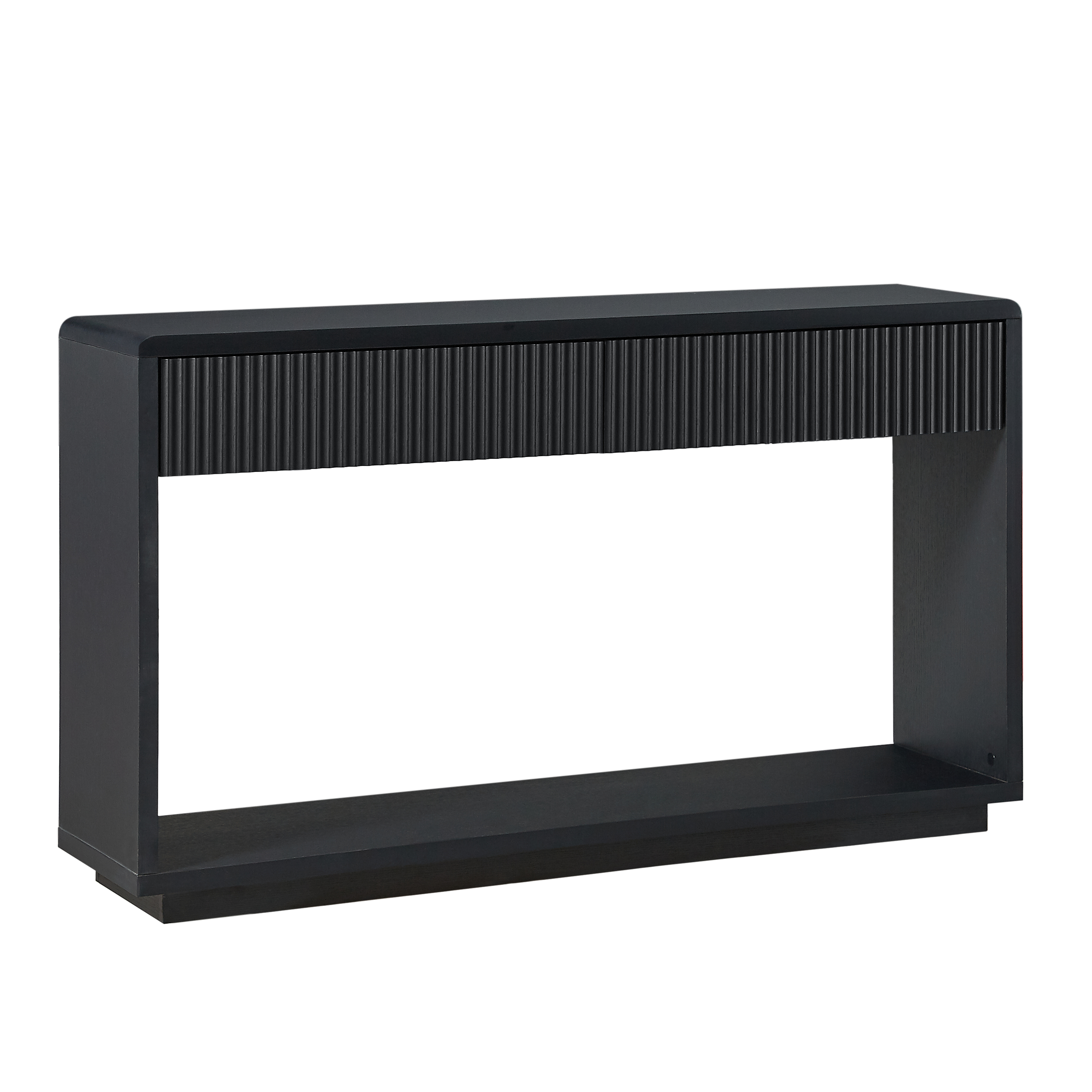 Modern Hallway Storage Cabinet, 150cm Wide, Large Double Drawers And Open