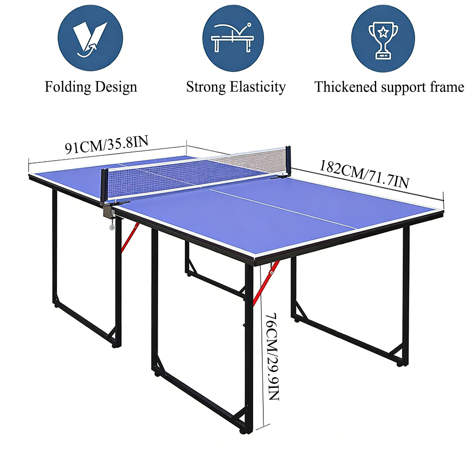 Foldable table tennis table,indoor & outdoor ping pong