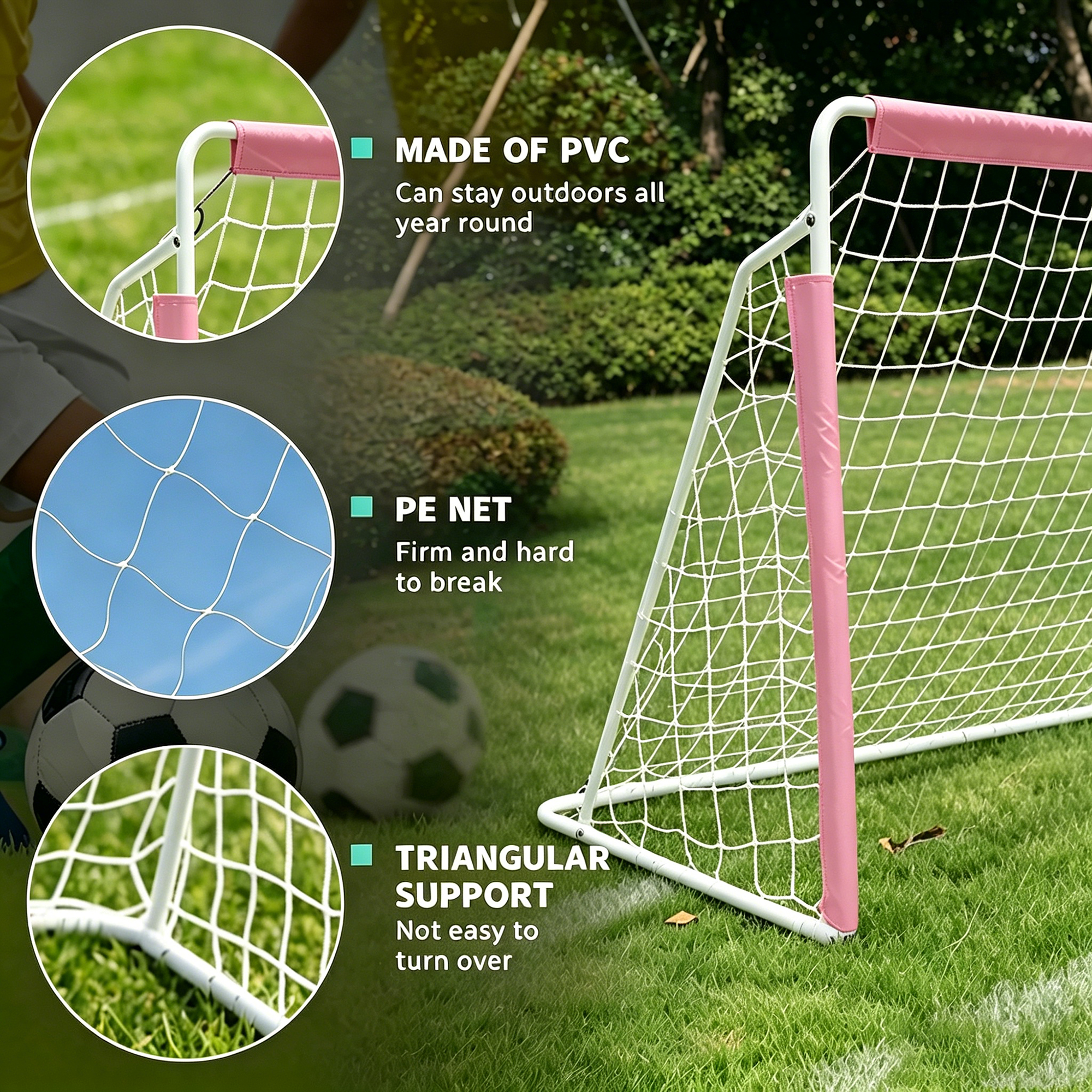 Portable Football Goal,Foldable Soccer Goal Net With Quick Set-Up — image 5