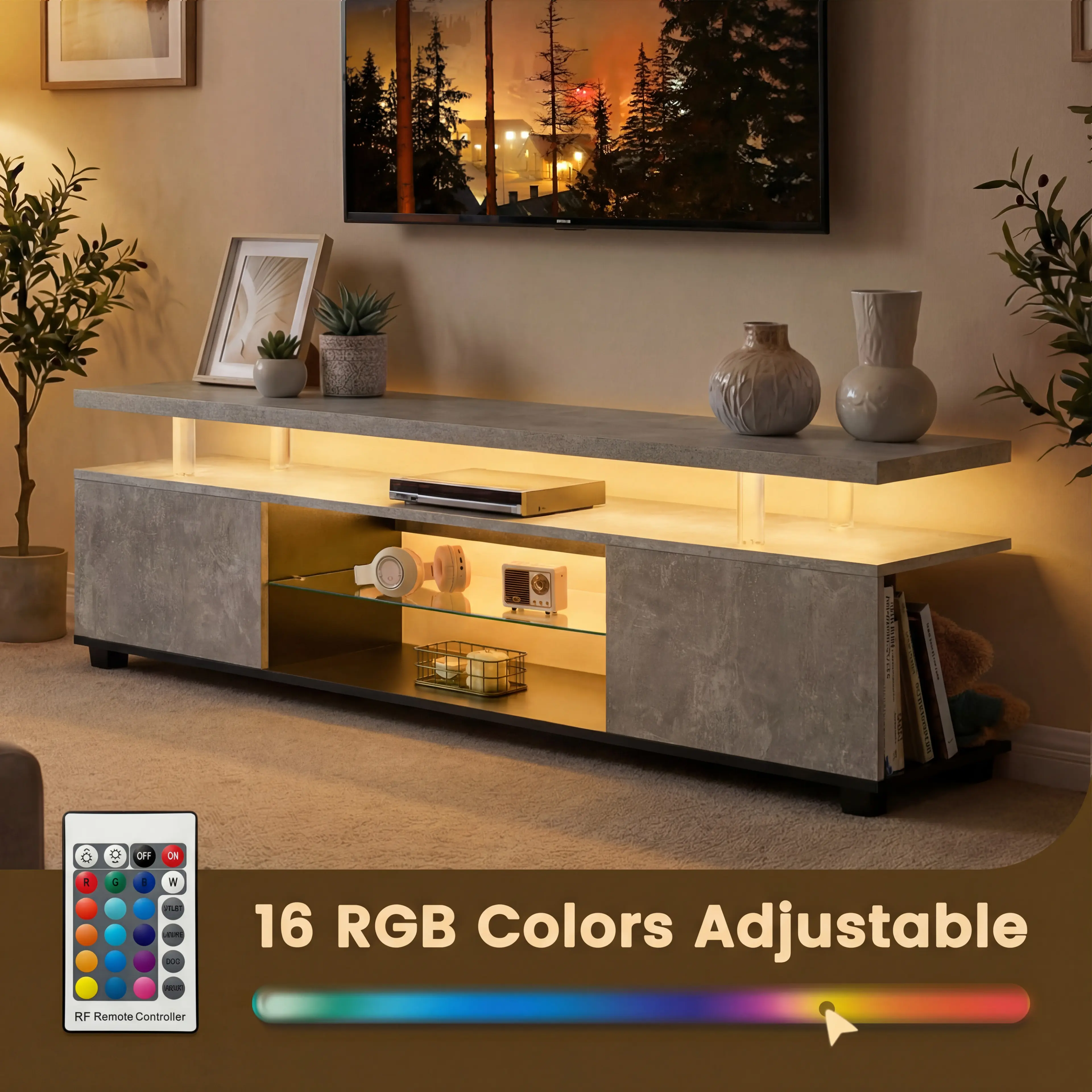 TV Stand For 60 Inch LED Gaming