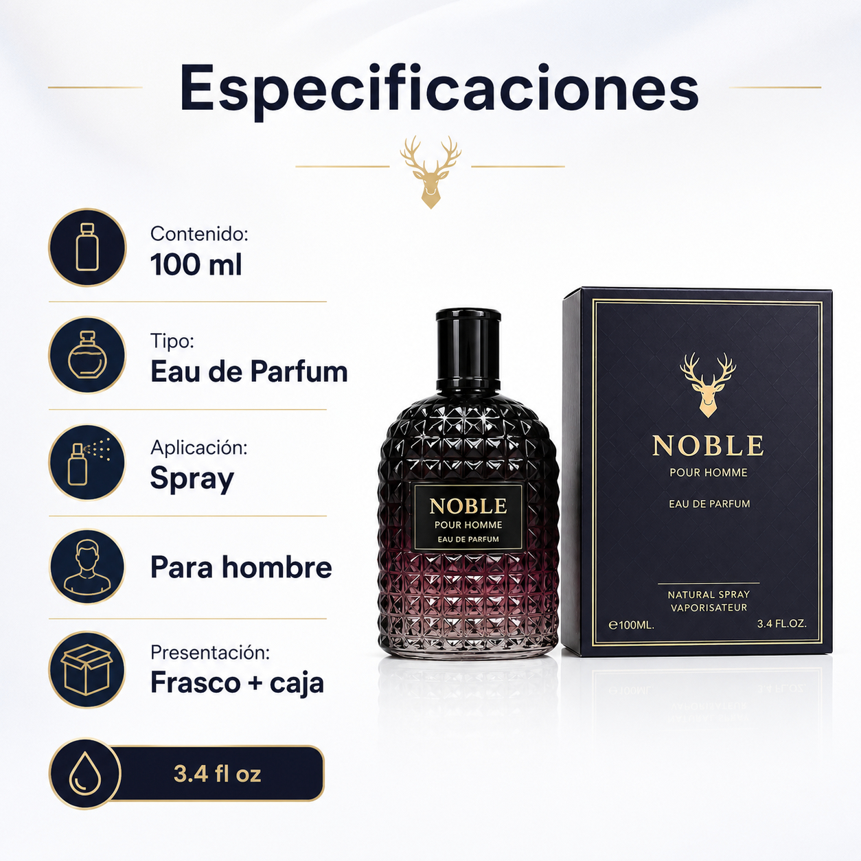 Perfume Para Hombre 100ml Eau De Parfum En Spray Fragancia Masculina Aroma Amaderado Fresco Y Elegante Botella Negra Con Relieve De Rombo Y Fondo Degradado Con Self-pickup only