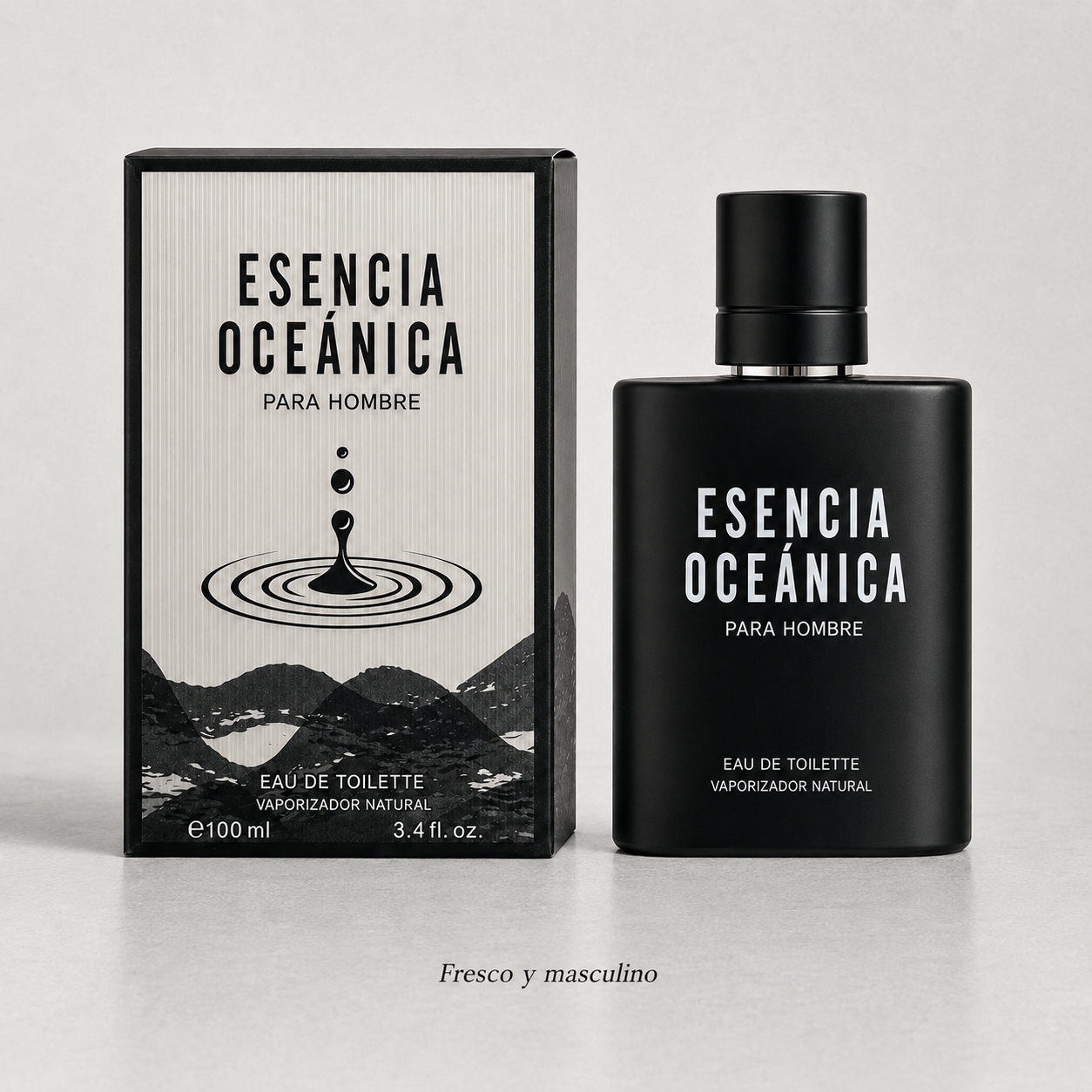 Perfume Para Hombre 100ml Eau De Toilette En Spray Fragancia Masculina Aroma Fresco Amaderado Y Limpio Botella Negra Mate Con Tapa Metálica Negra Atomizador Para Uso Diario Oficina