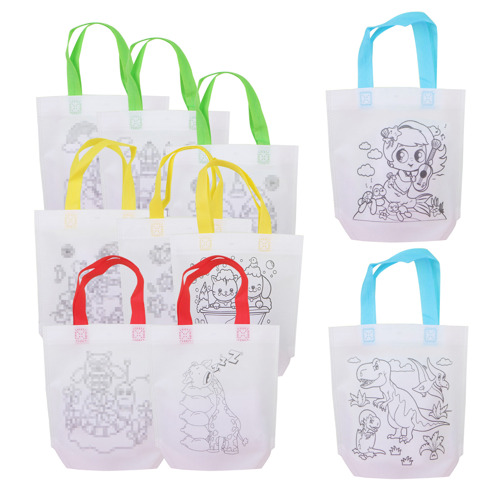 Party Favor Tote Bag Packs - Set Of 20 Tote Bags In Various Designs For Events And Party Supplies