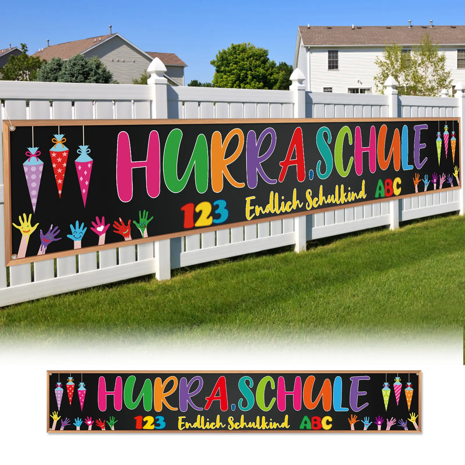 “Finally A School Kid!” Banner - Decorative