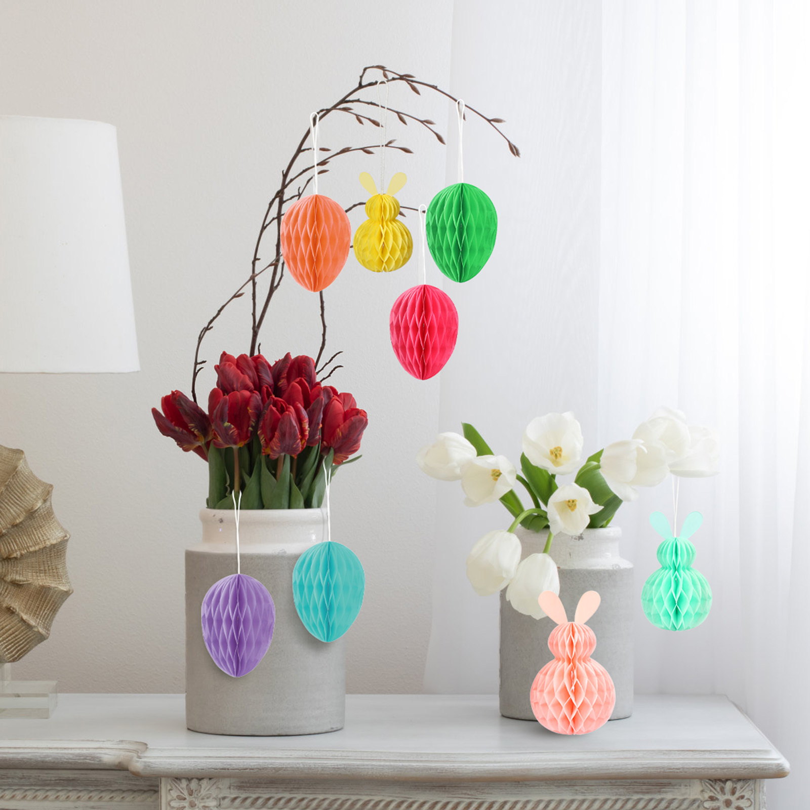 Honeycomb Paper Easter Decoration Set, picture 2 of 3