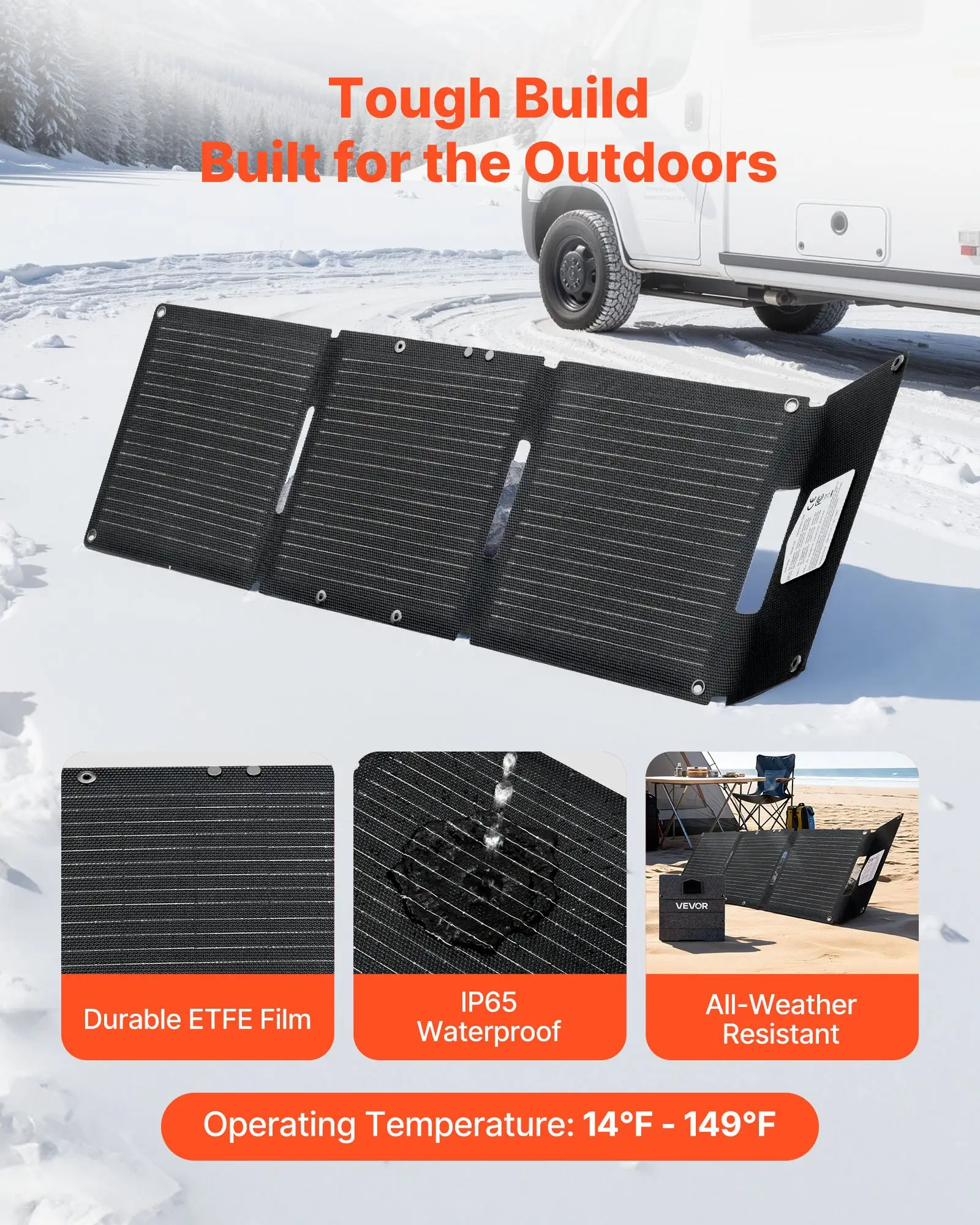Cargador Solar Plegable De 30 W, Panel