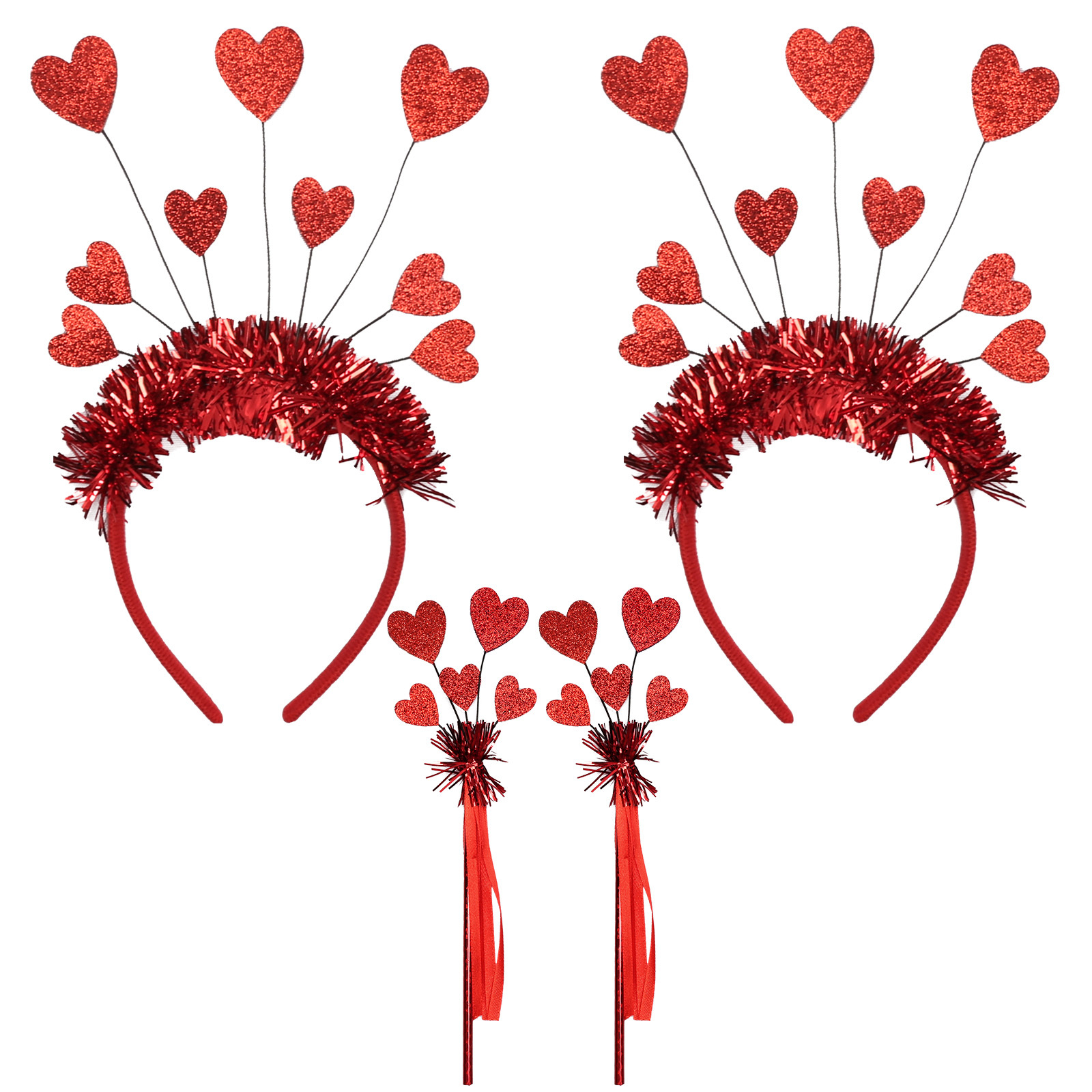Heart-Motif Set With Headband And Accessories – Decorative Gift